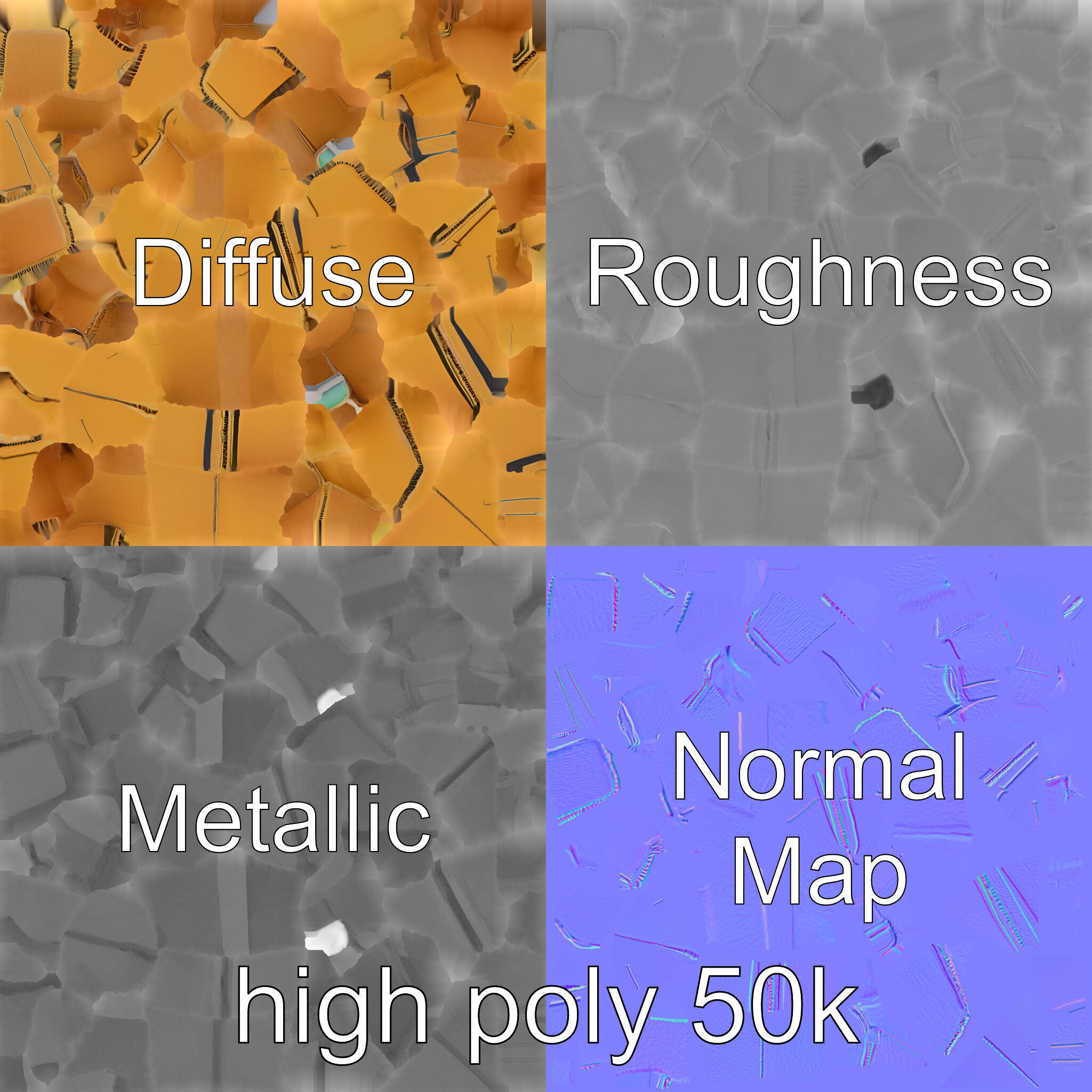 Cardboard Toy Plane Rustic Model Pack Low-poly 3D model_1