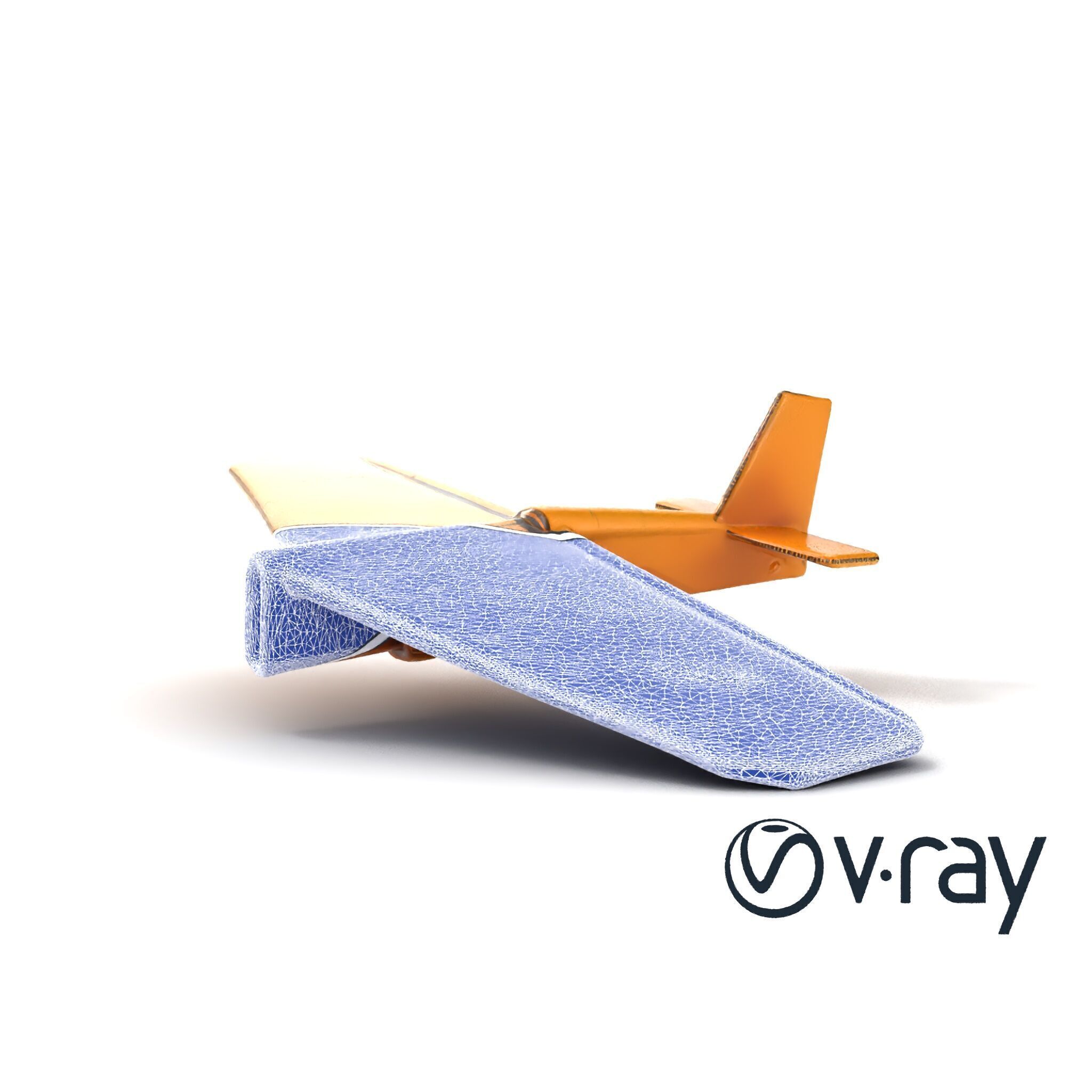 Cardboard Toy Plane Rustic Model Pack Low-poly 3D model_24