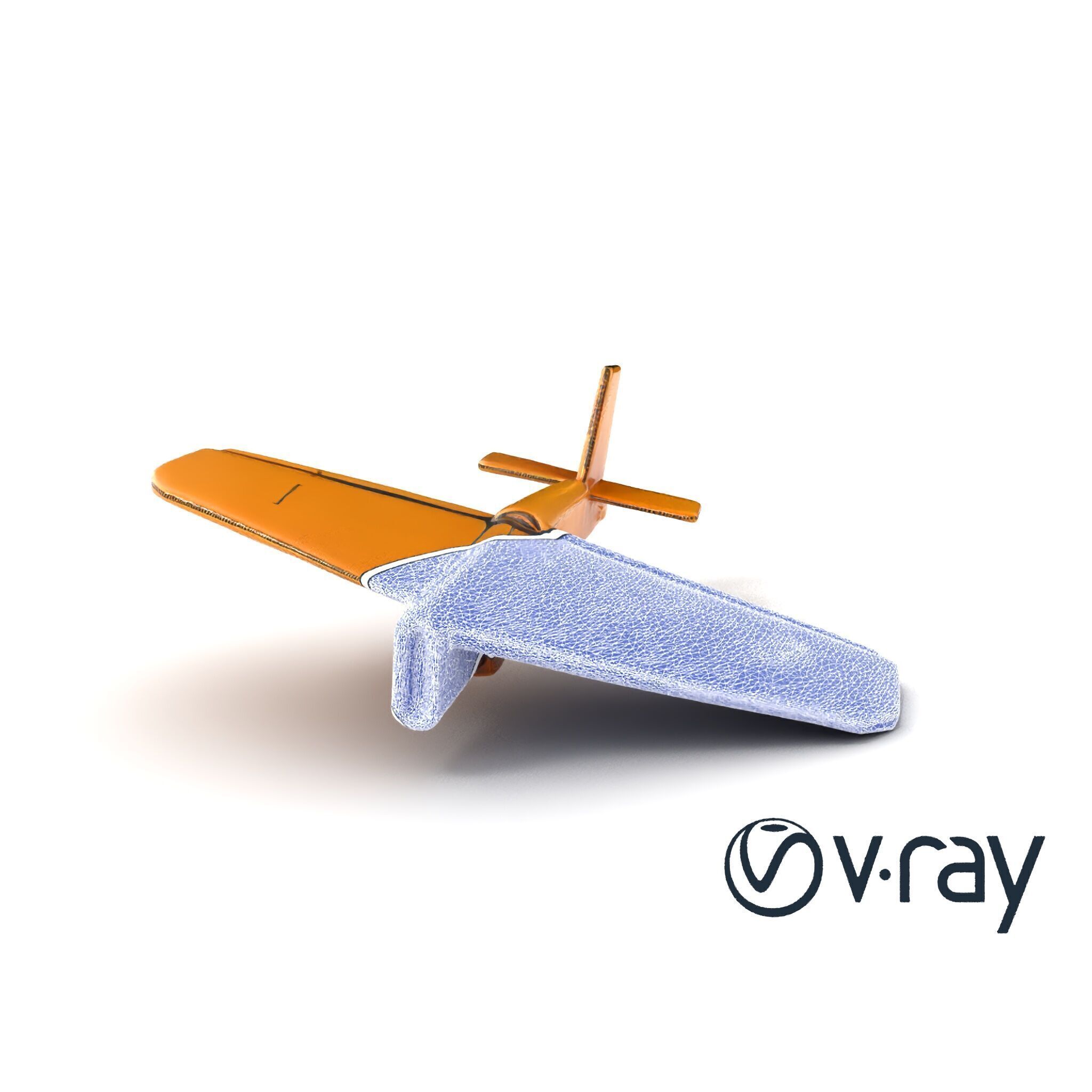 Cardboard Toy Plane Rustic Model Pack Low-poly 3D model_17