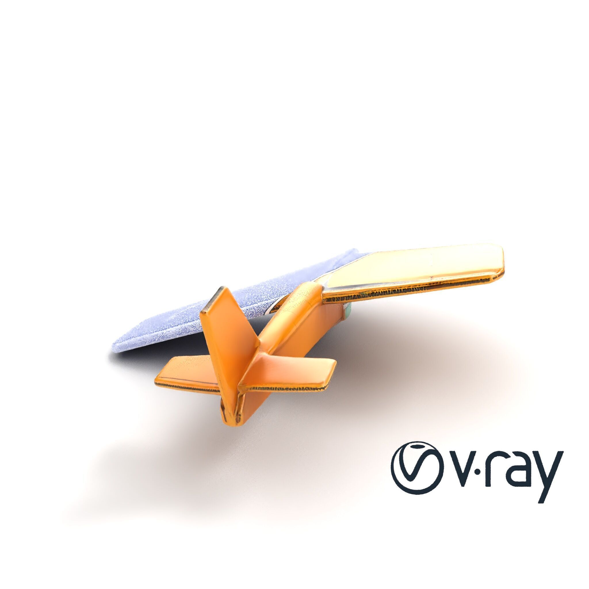 Cardboard Toy Plane Rustic Model Pack Low-poly 3D model_31