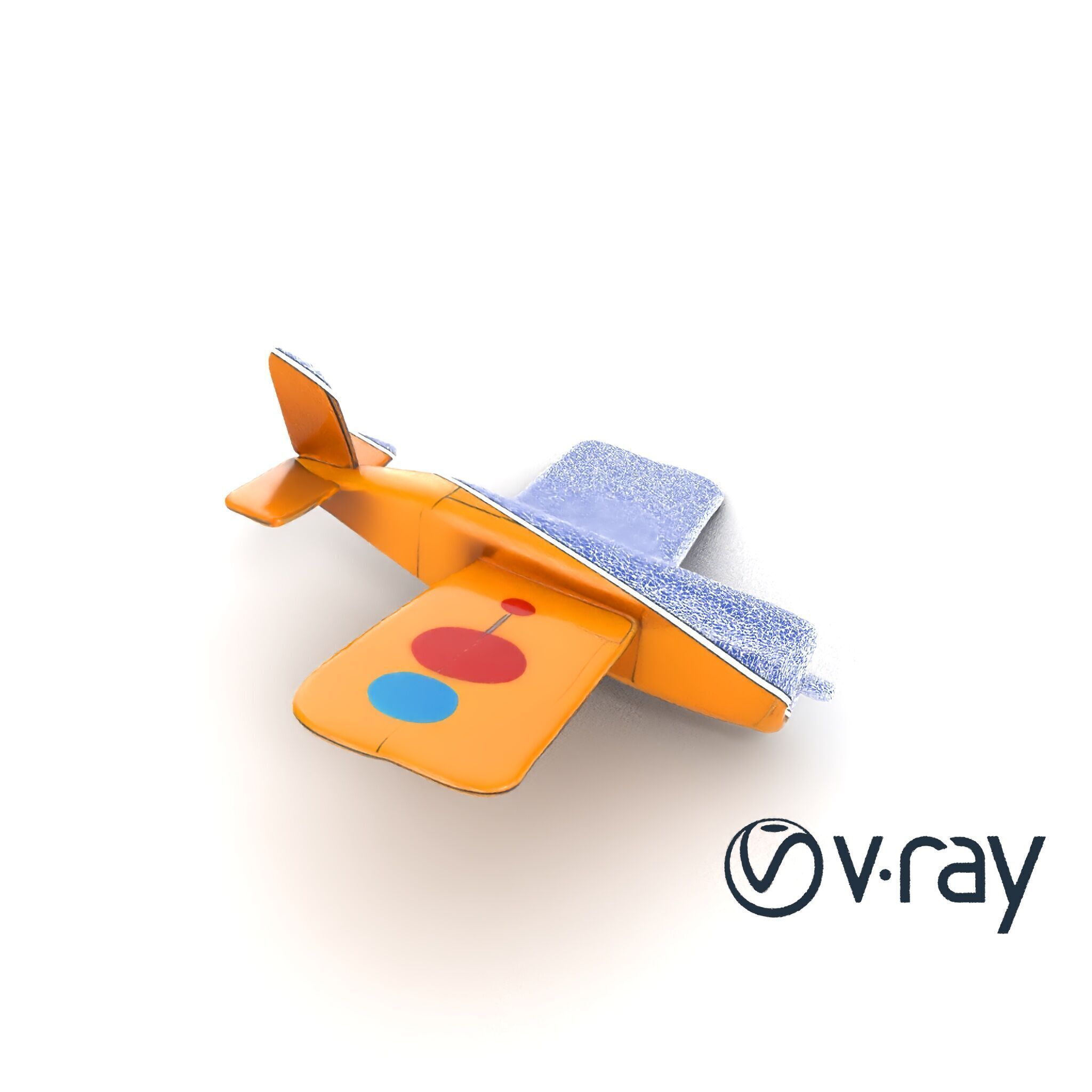 Cardboard Airplane Toy Model Pack Low-poly 3D model_29