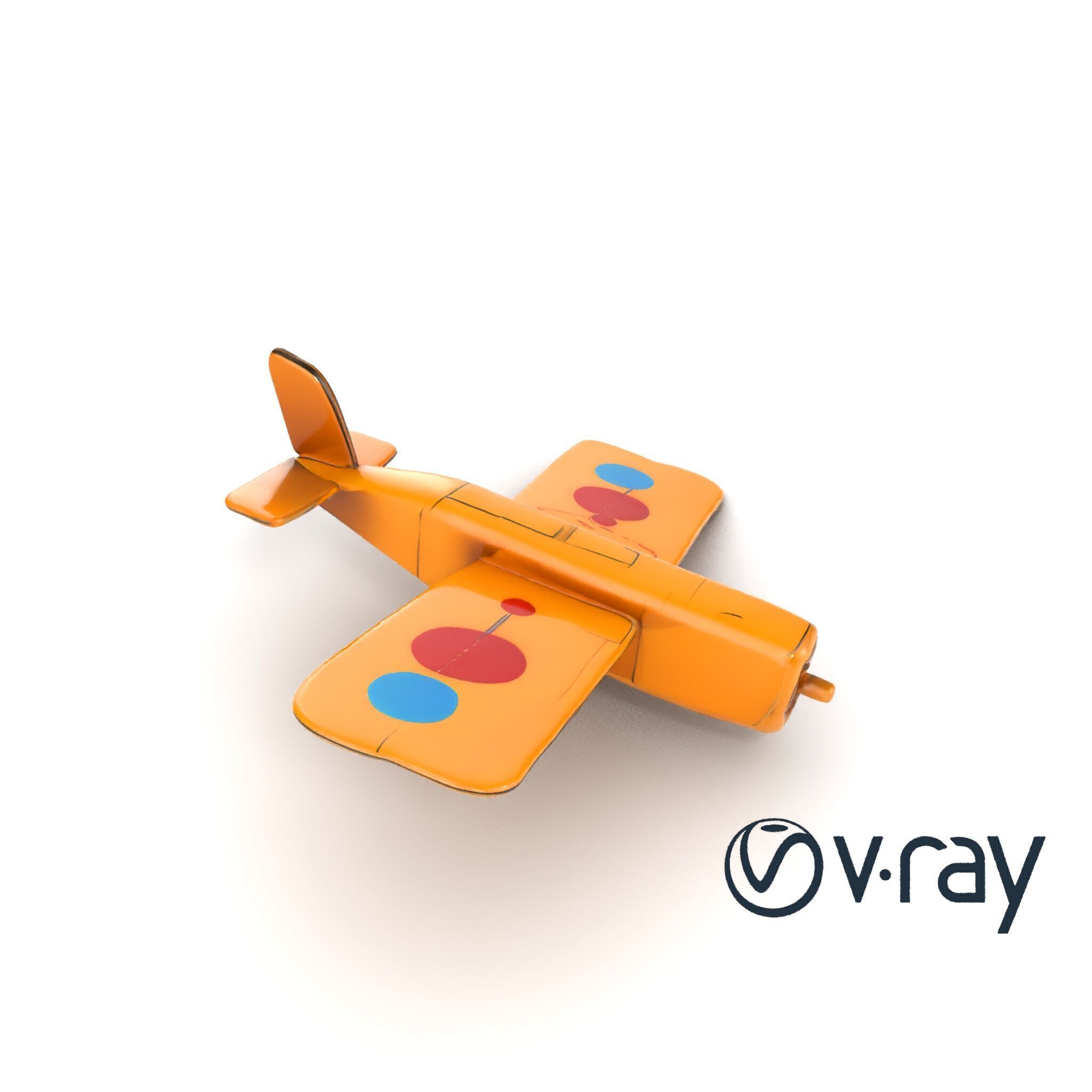 Cardboard Airplane Toy Model Pack Low-poly 3D model_14