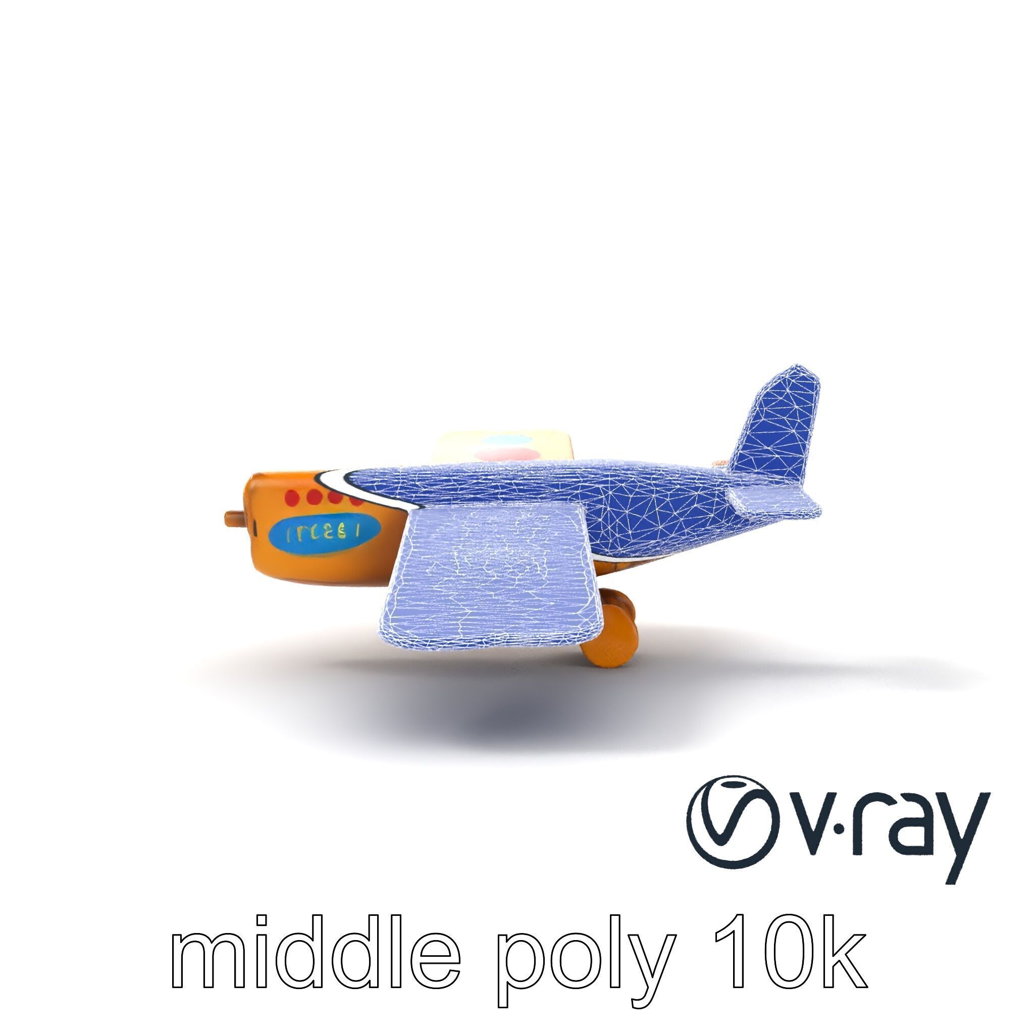 Cardboard Airplane Toy Model Pack Low-poly 3D model_28