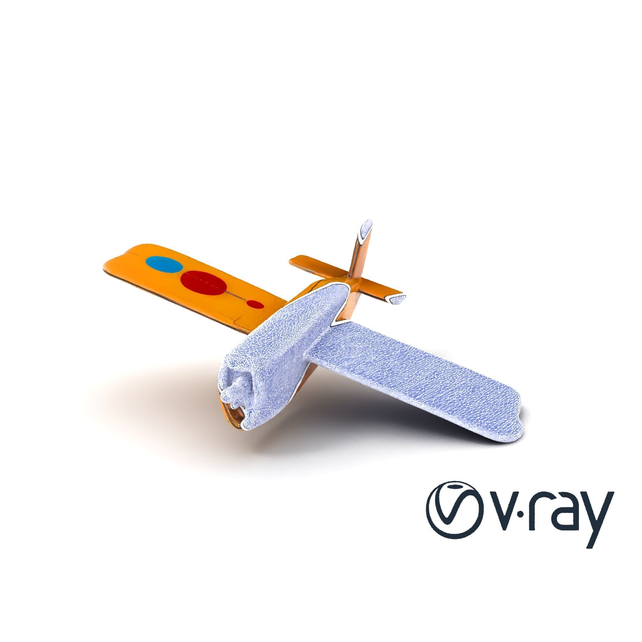 Cardboard Airplane Toy Model Pack Low-poly 3D model_30