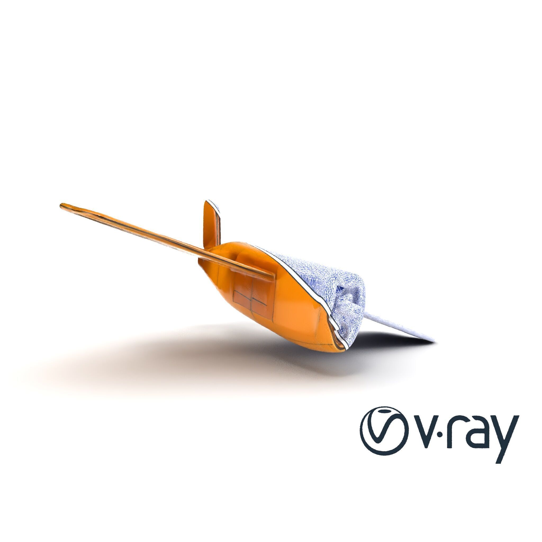 Cardboard Airplane Toy Model Pack Low-poly 3D model_16