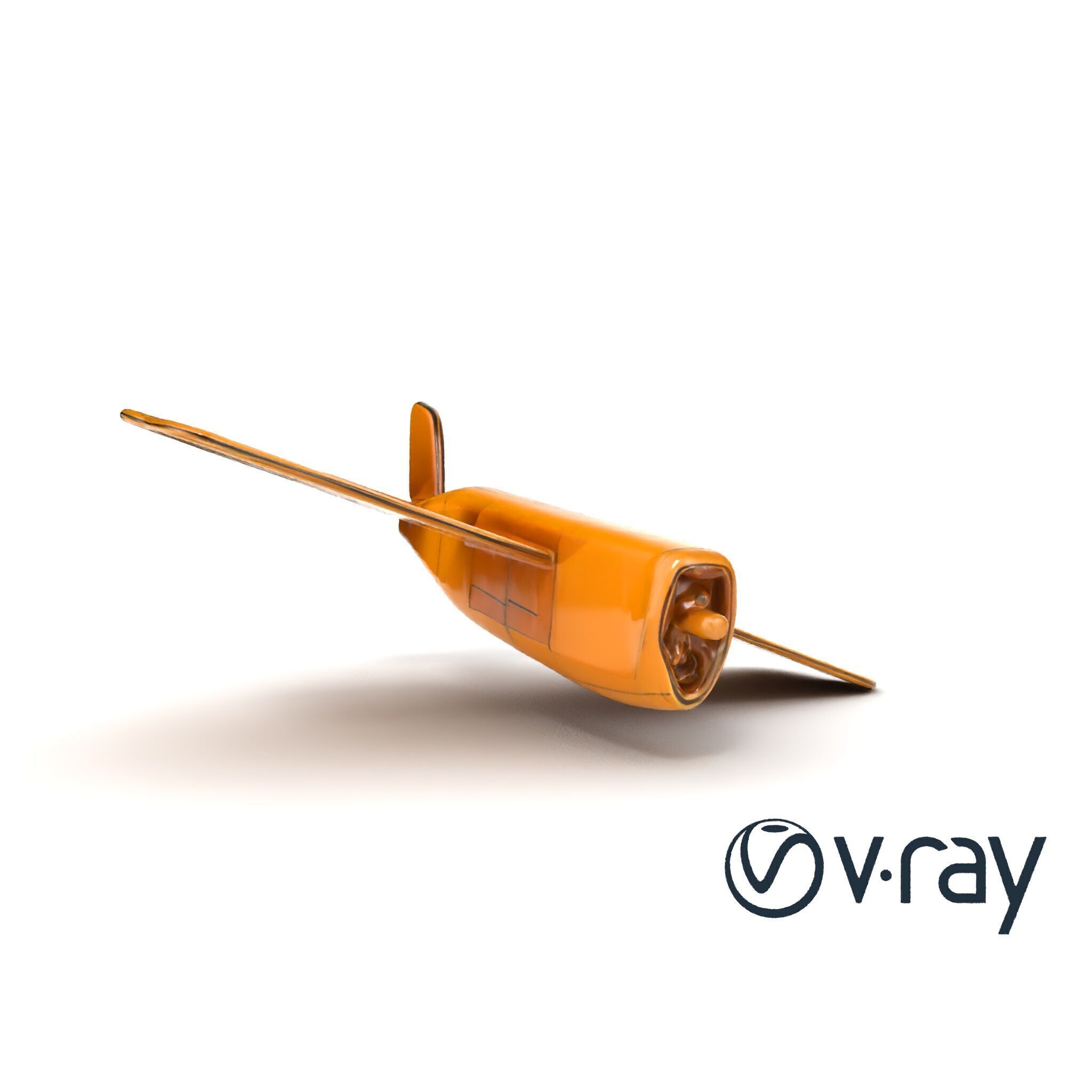 Cardboard Airplane Toy Model Pack Low-poly 3D model_12