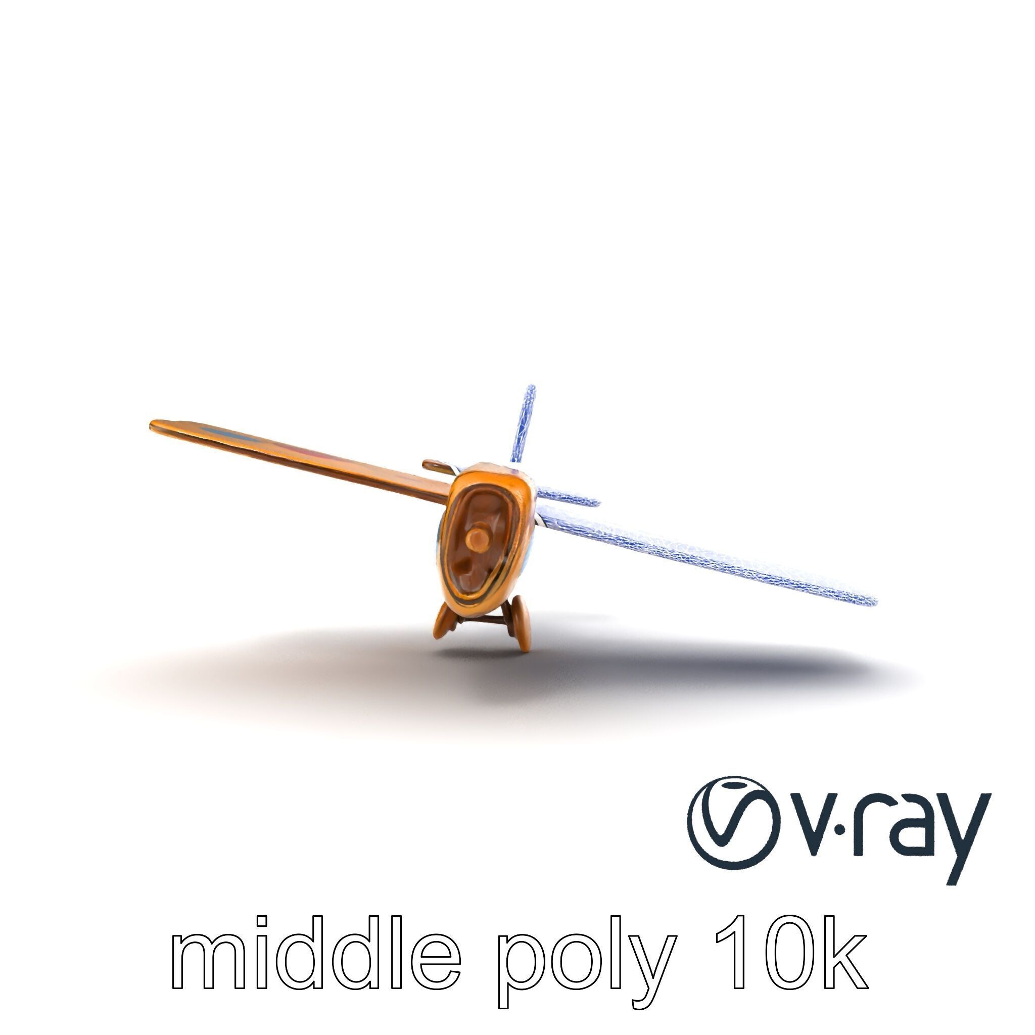 Cardboard Airplane Toy Model Pack Low-poly 3D model_24