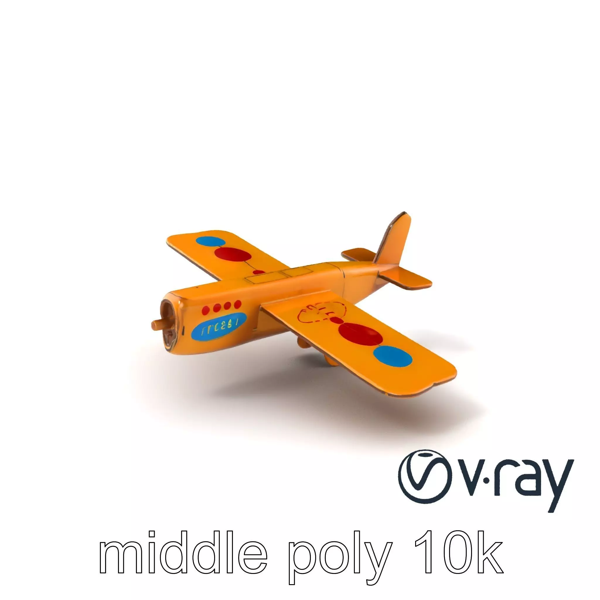 Cardboard Airplane Toy Model Pack Low-poly 3D model_0