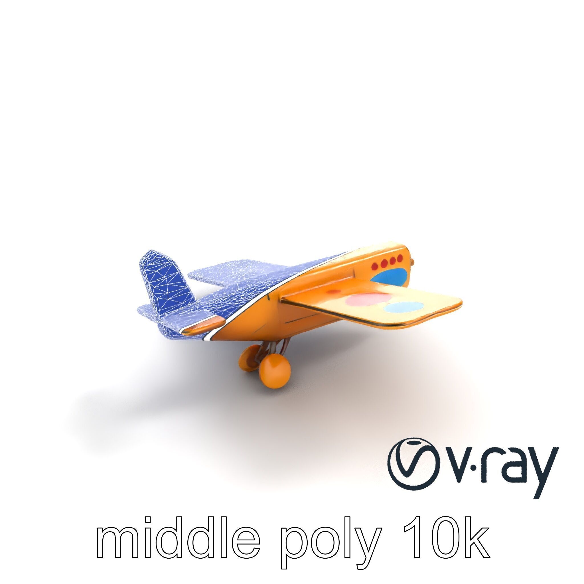 Cardboard Airplane Toy Model Pack Low-poly 3D model_21
