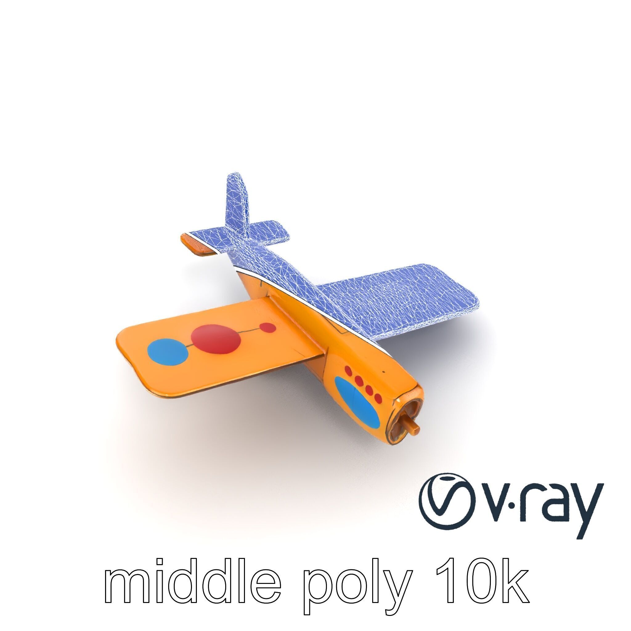 Cardboard Airplane Toy Model Pack Low-poly 3D model_26