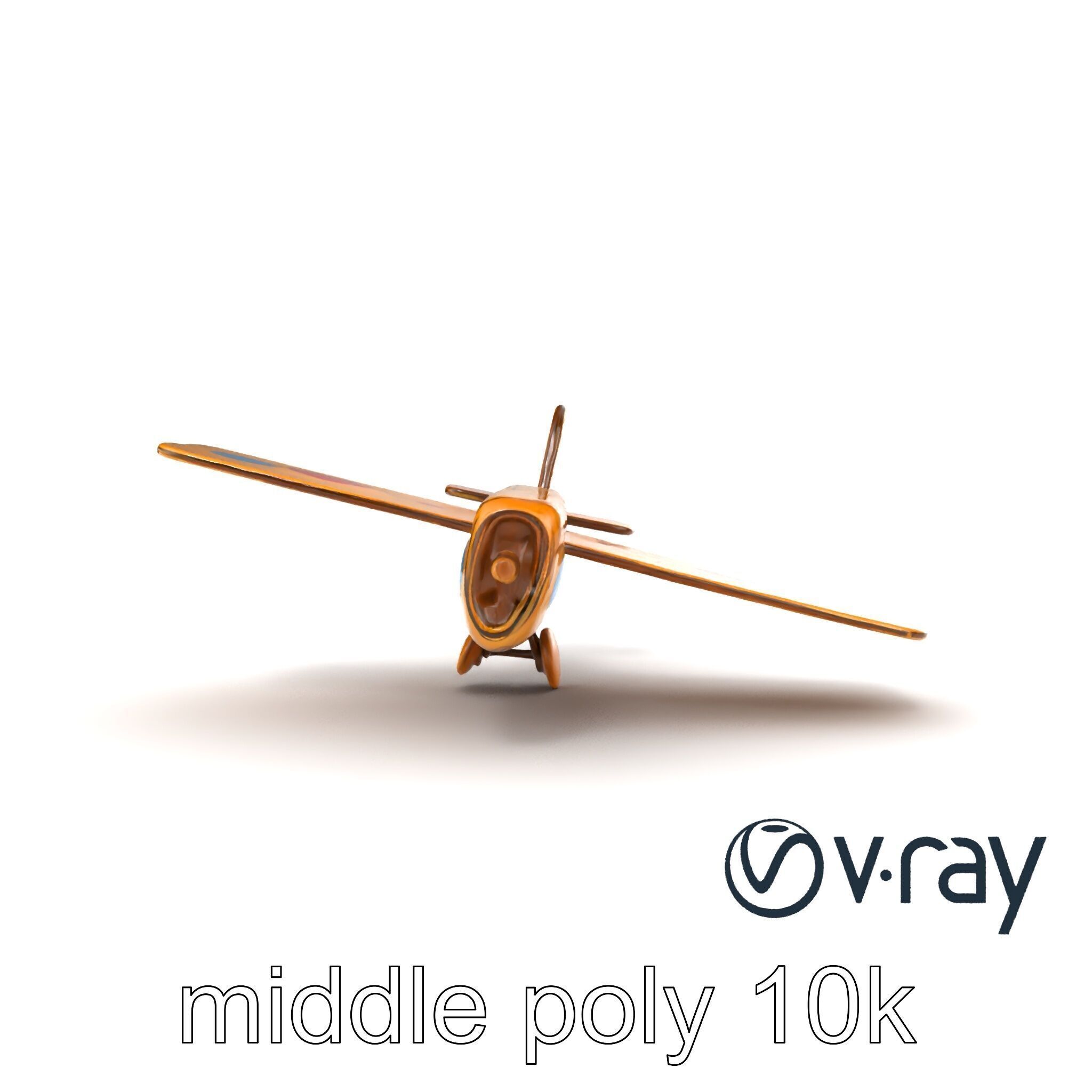 Cardboard Airplane Toy Model Pack Low-poly 3D model_22