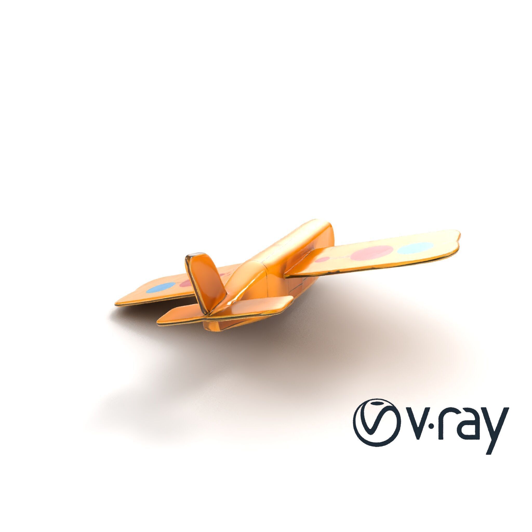 Cardboard Airplane Toy Model Pack Low-poly 3D model_9