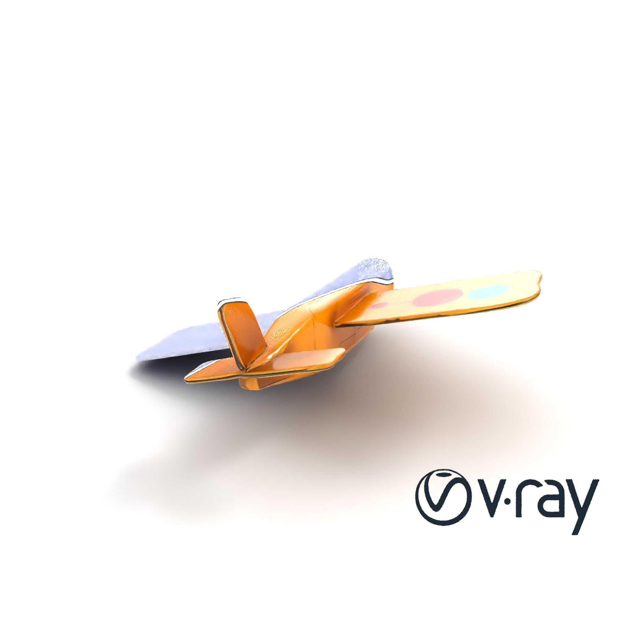 Cardboard Airplane Toy Model Pack Low-poly 3D model_23