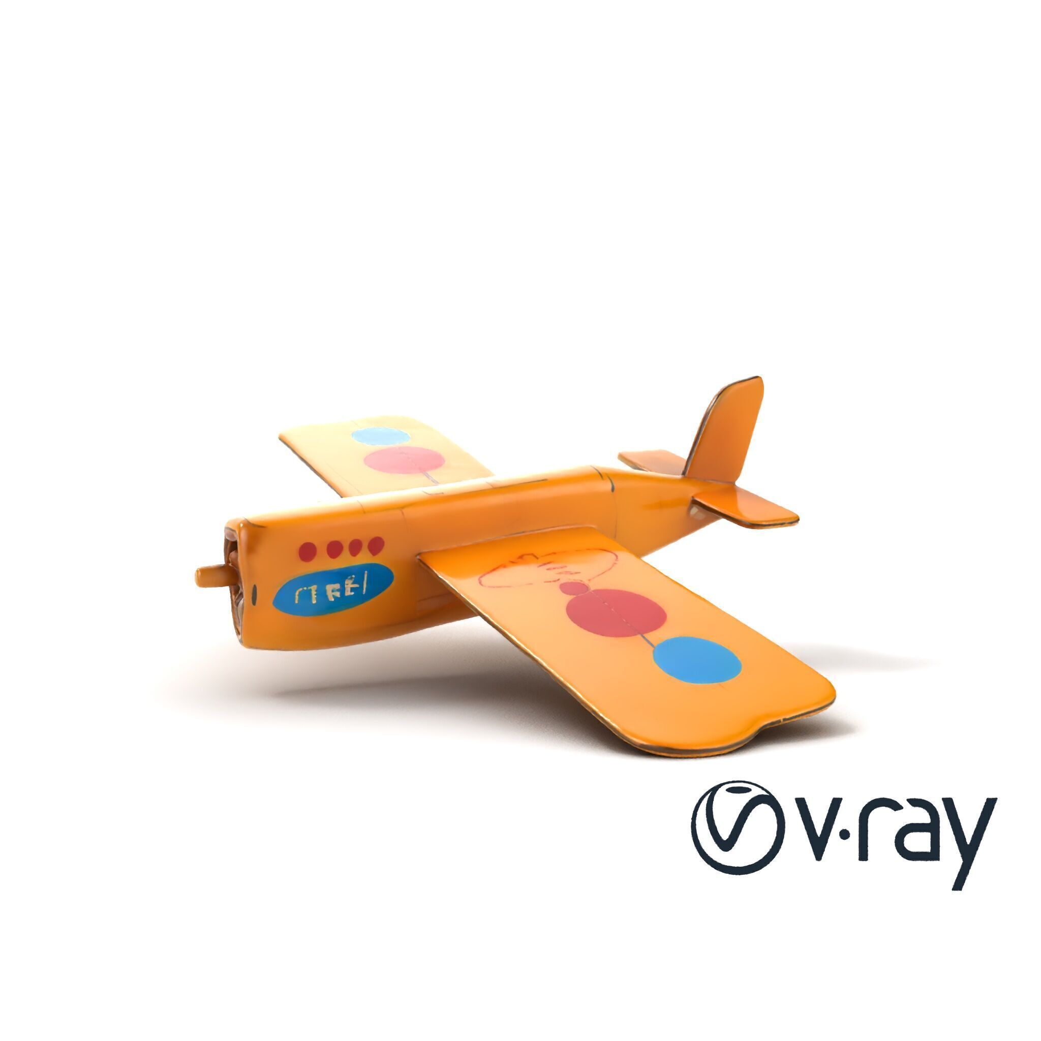 Cardboard Airplane Toy Model Pack Low-poly 3D model_20