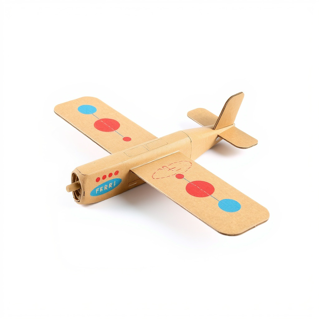 Cardboard Airplane Toy Model Pack Low-poly 3D model_3