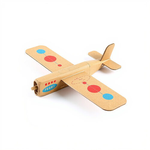 Cardboard Airplane Toy Model Pack Low-poly 3D model