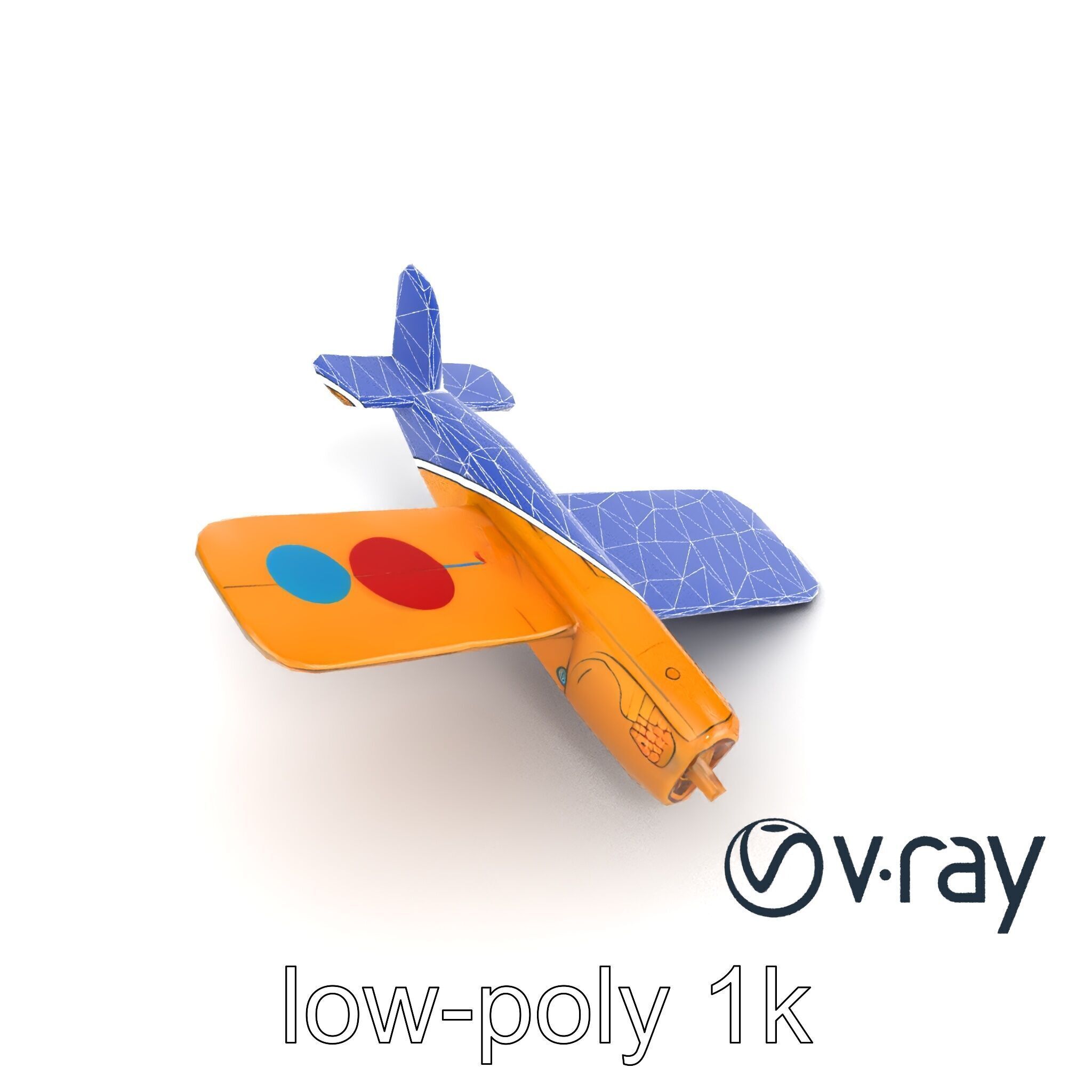 Cardboard Airplane Toy Model Pack Low-poly 3D model_25