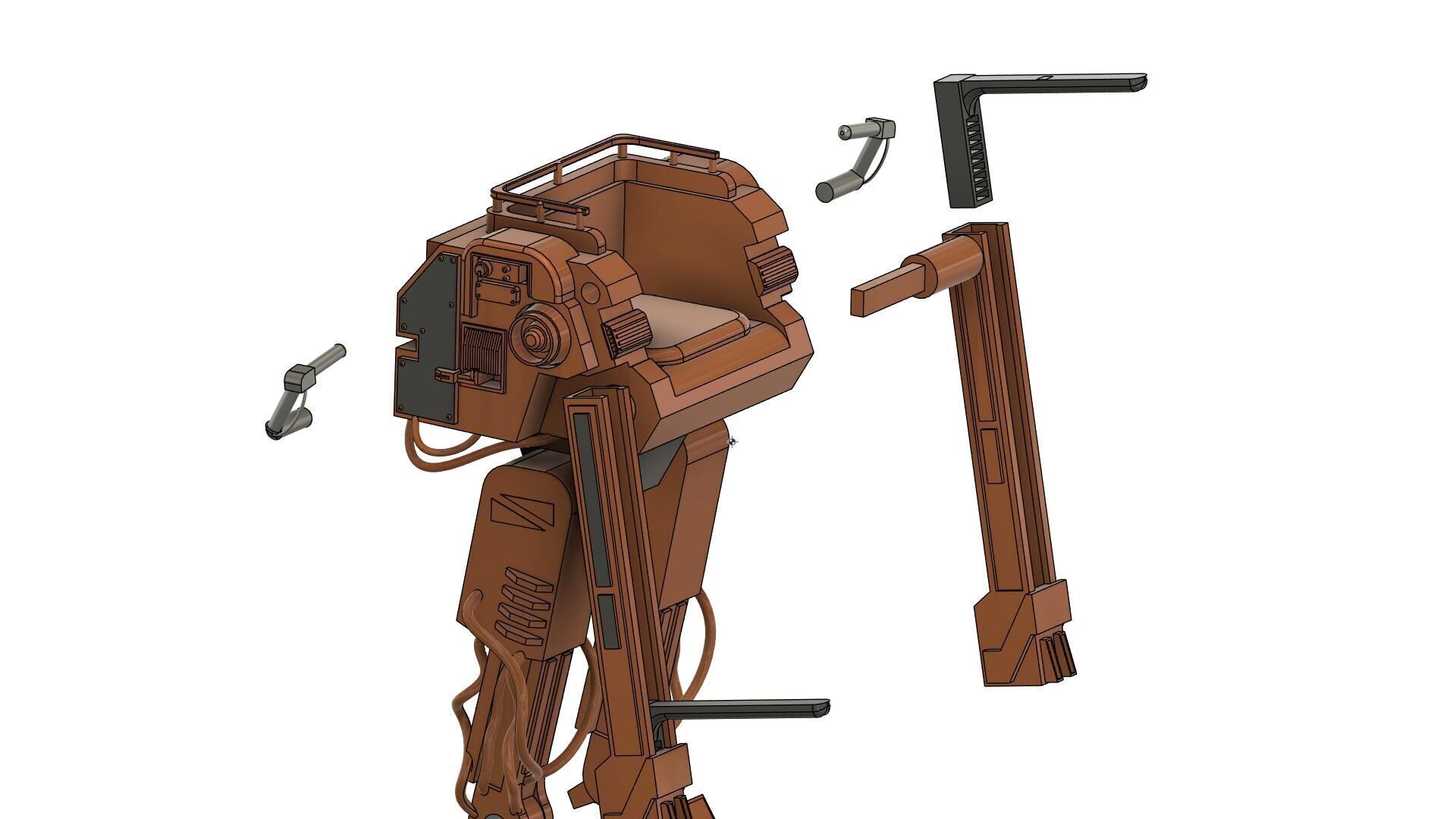 star wars vazzet dipters and droid 3D print model_9