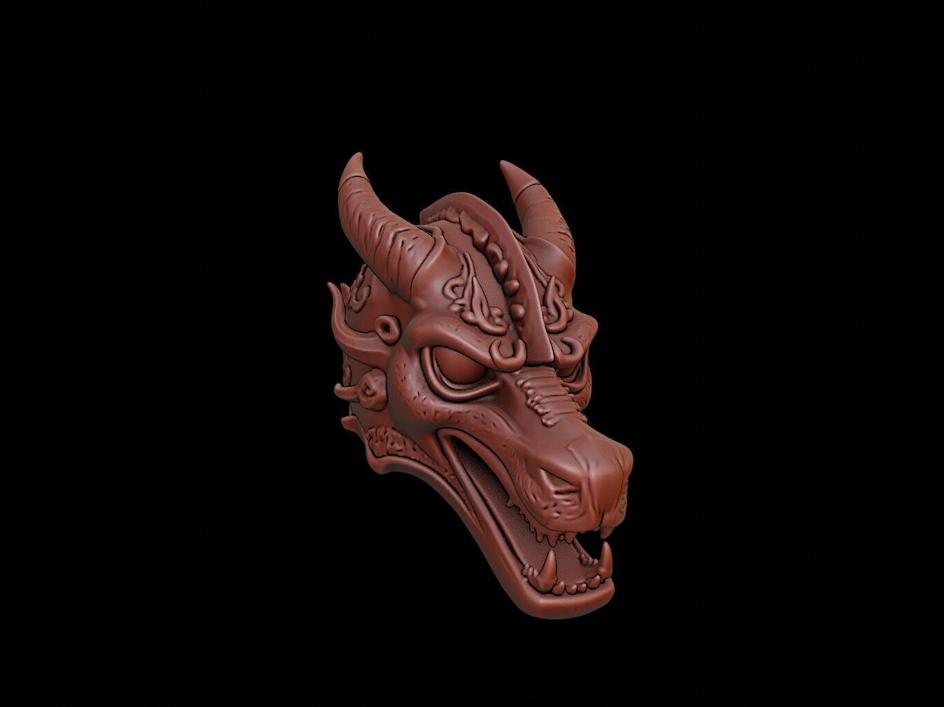 Dragon Knight Mask 3d Printing 3D print model_1