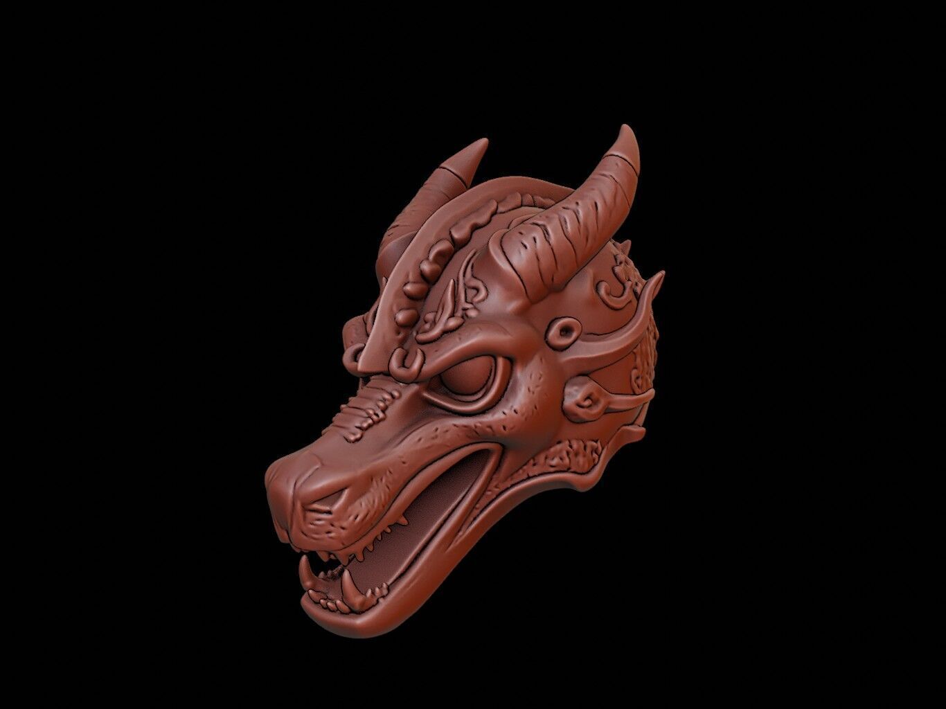 Dragon Knight Mask 3d Printing 3D print model_2