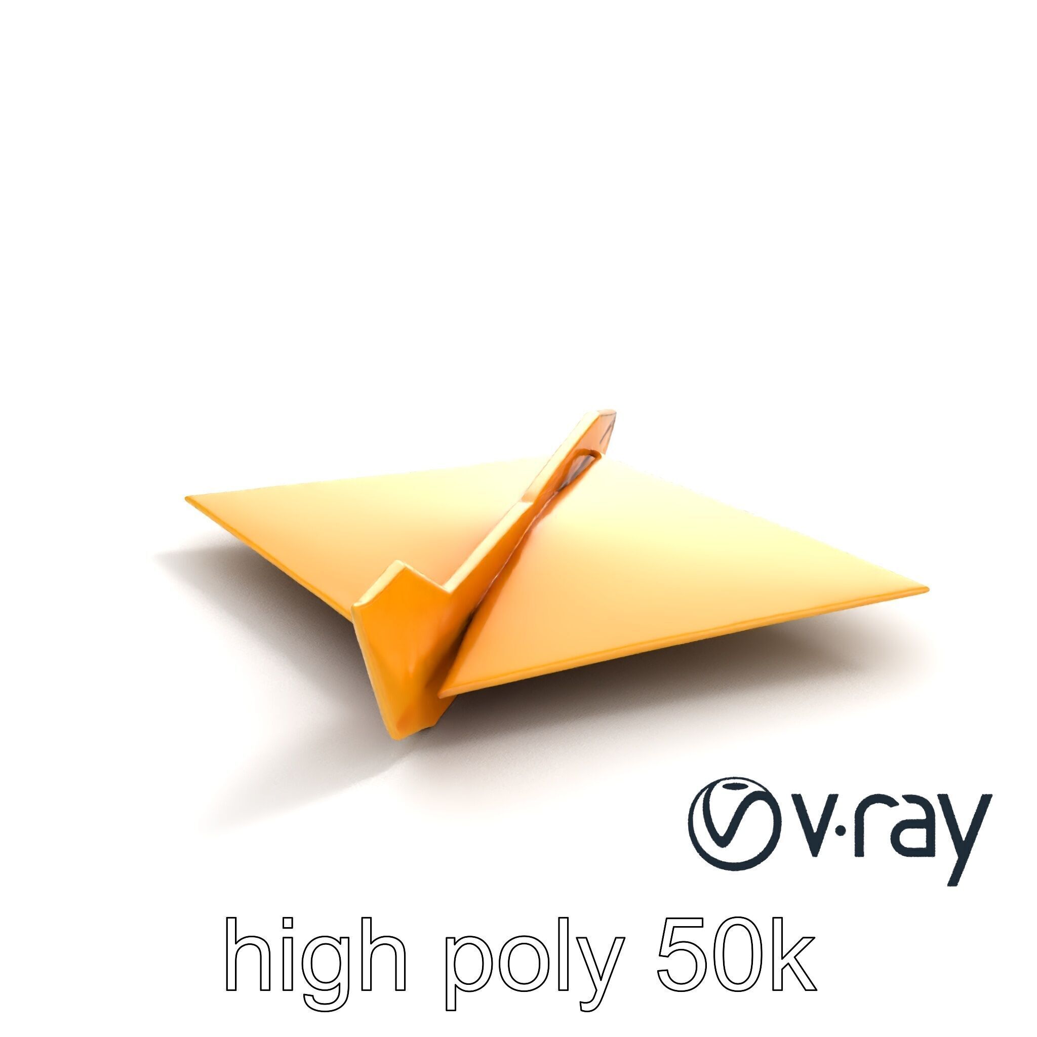 Origami Airplane Sculpture model pack Low-poly 3D model_25
