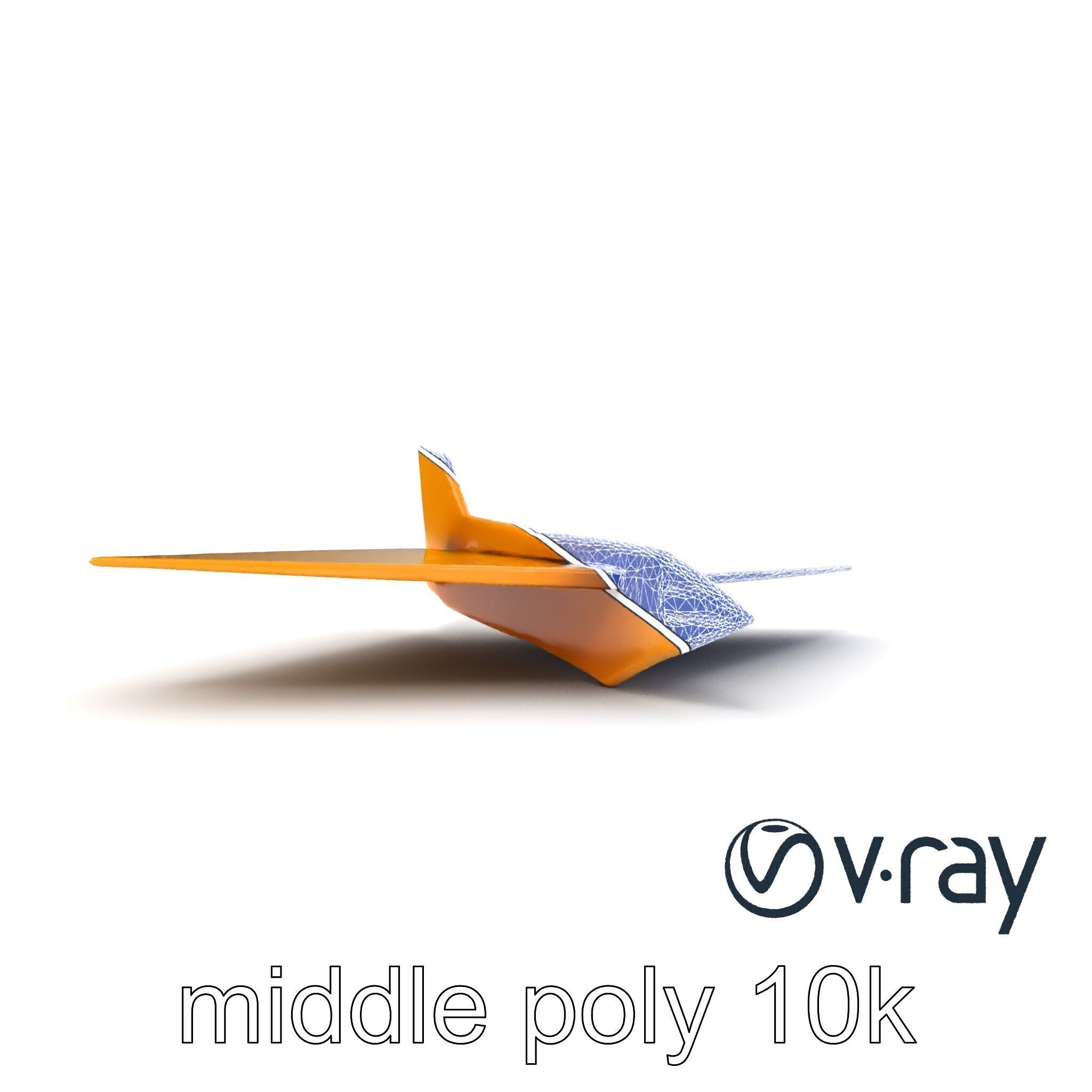 Origami Airplane Sculpture model pack Low-poly 3D model_21