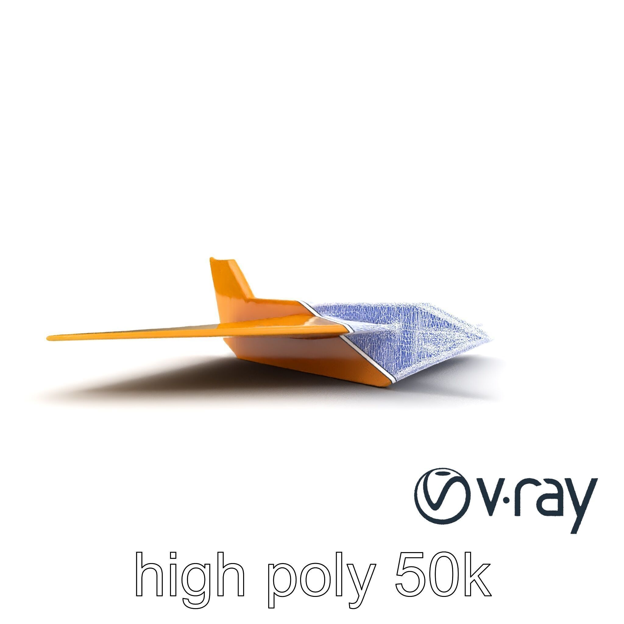 Origami Airplane Sculpture model pack Low-poly 3D model_26
