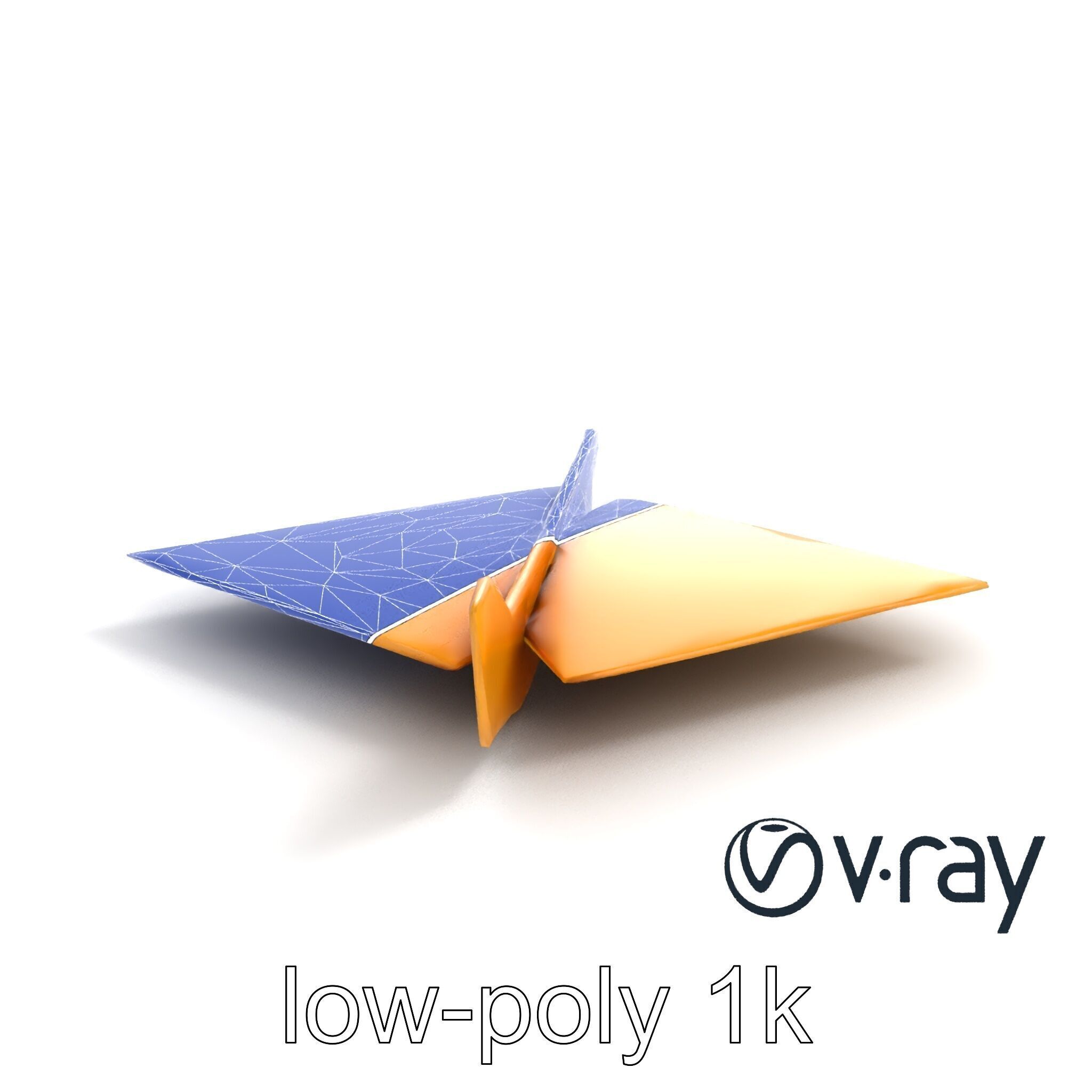 Origami Airplane Sculpture model pack Low-poly 3D model_22