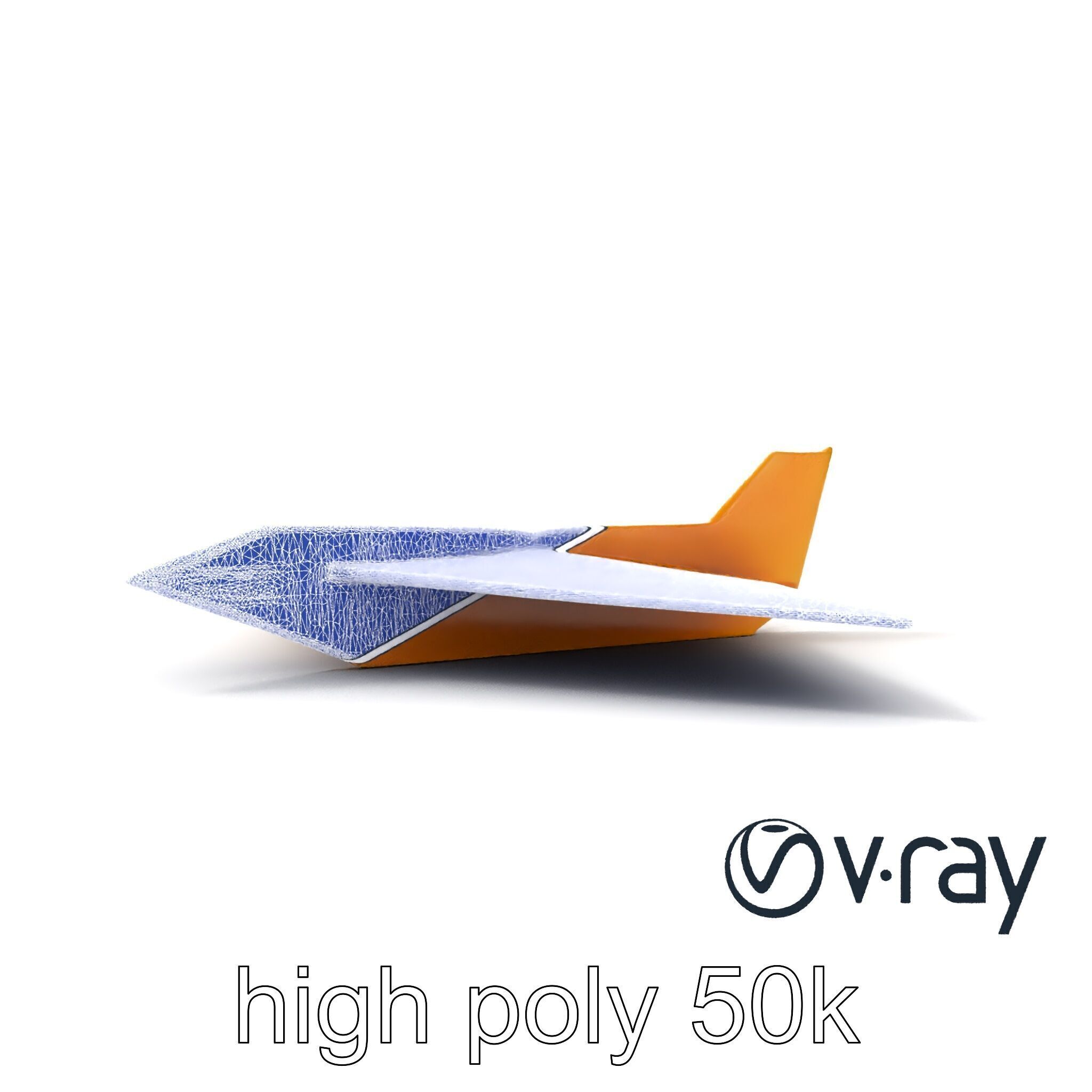 Origami Airplane Sculpture model pack Low-poly 3D model_29