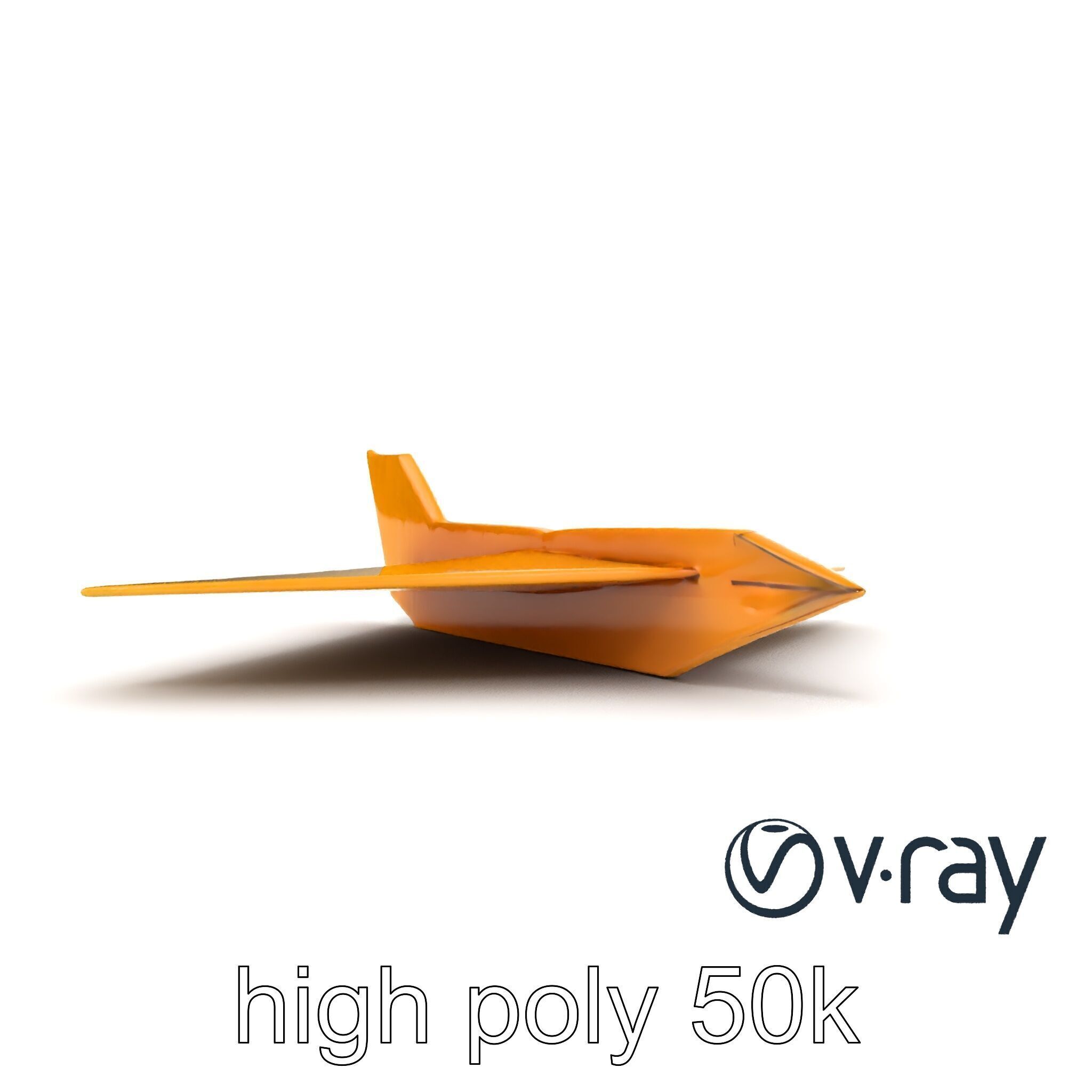 Origami Airplane Sculpture model pack Low-poly 3D model_23