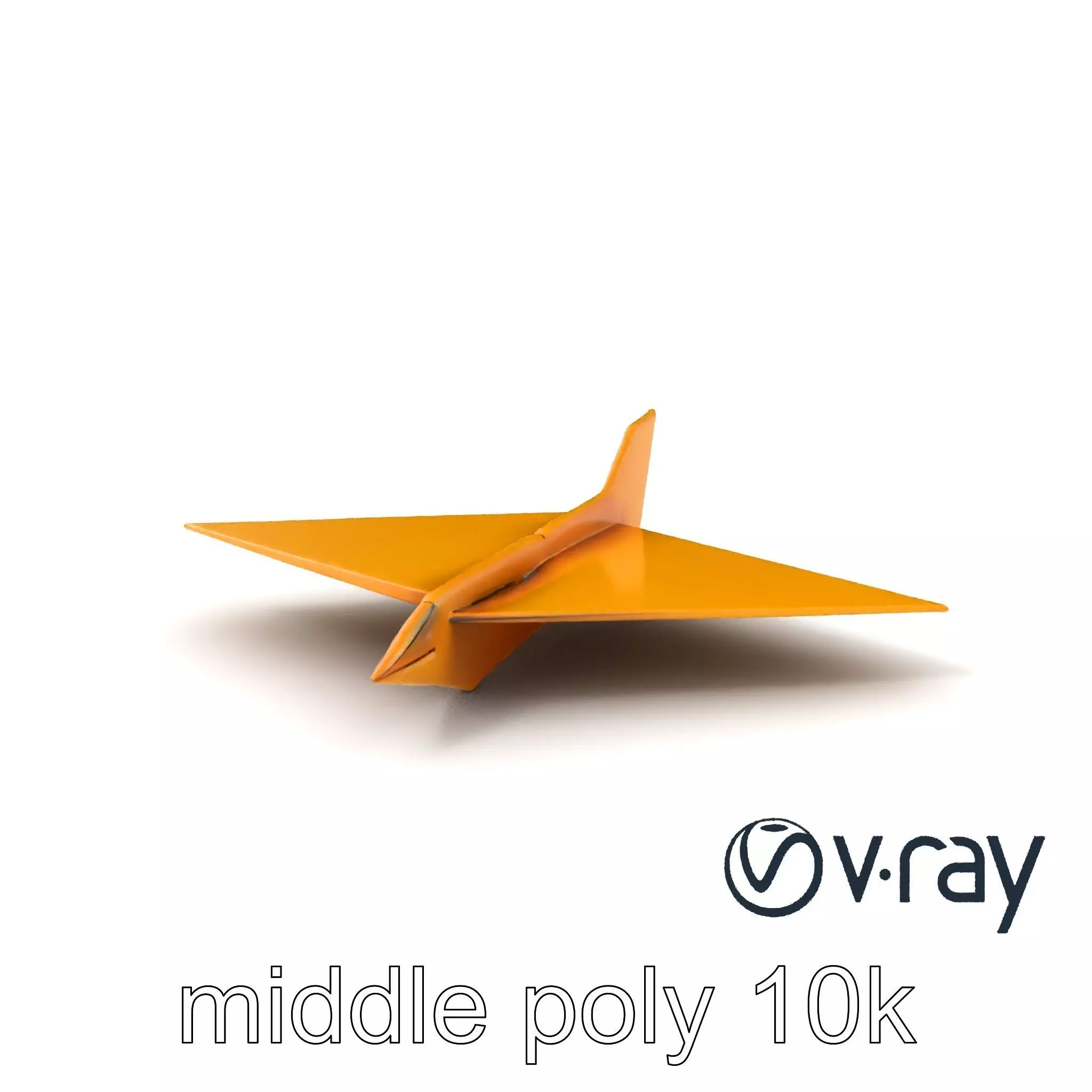 Origami Airplane Sculpture model pack Low-poly 3D model_0
