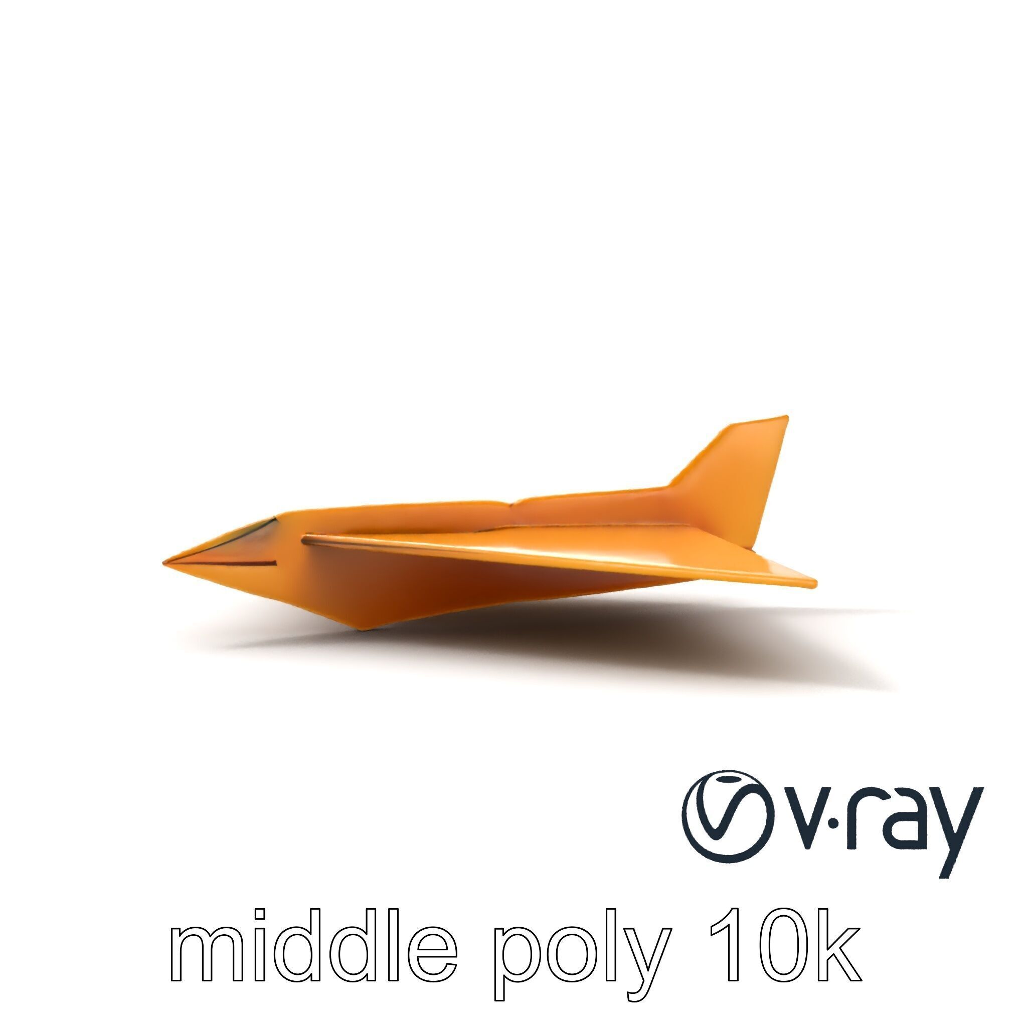 Origami Airplane Sculpture model pack Low-poly 3D model_14