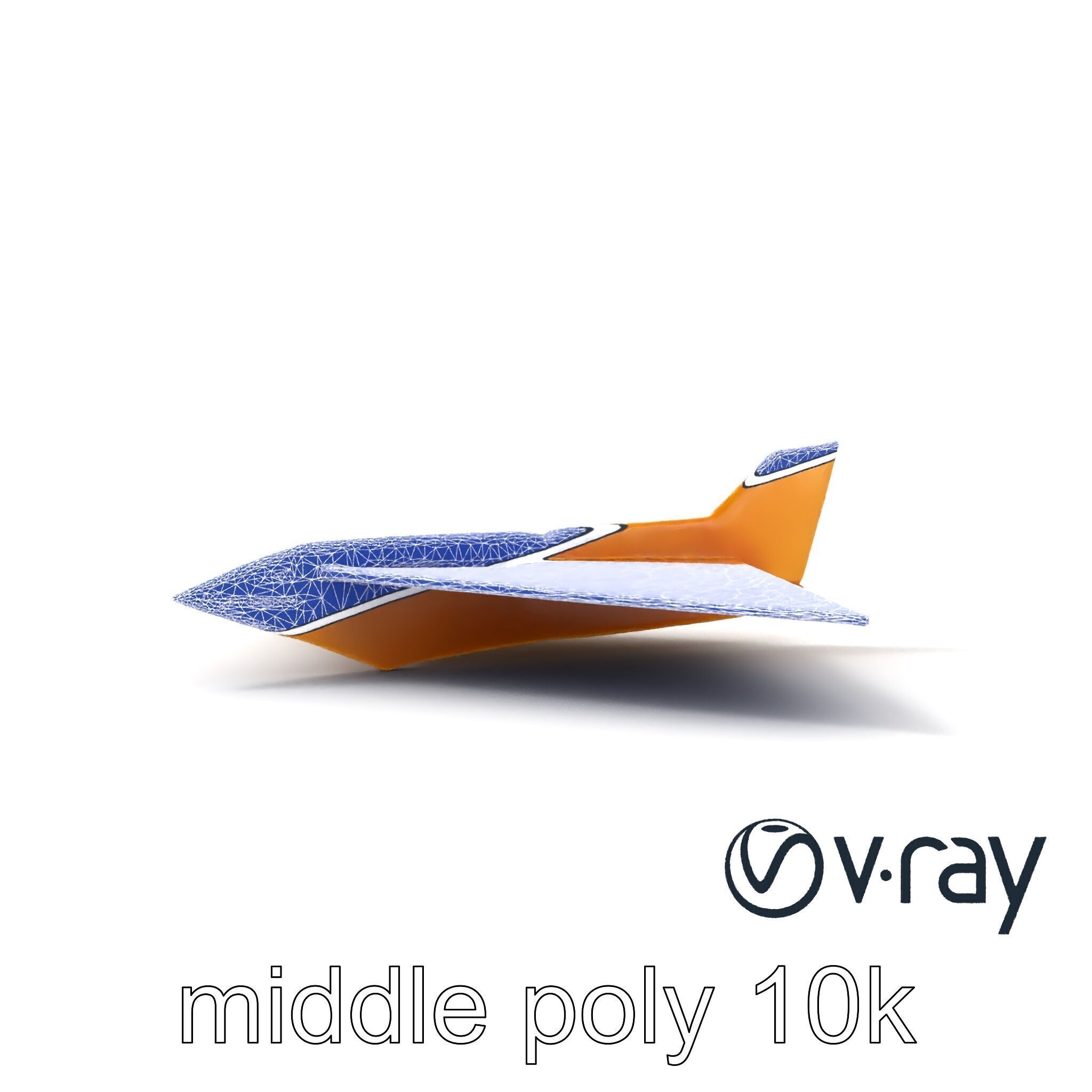 Origami Airplane Sculpture model pack Low-poly 3D model_19
