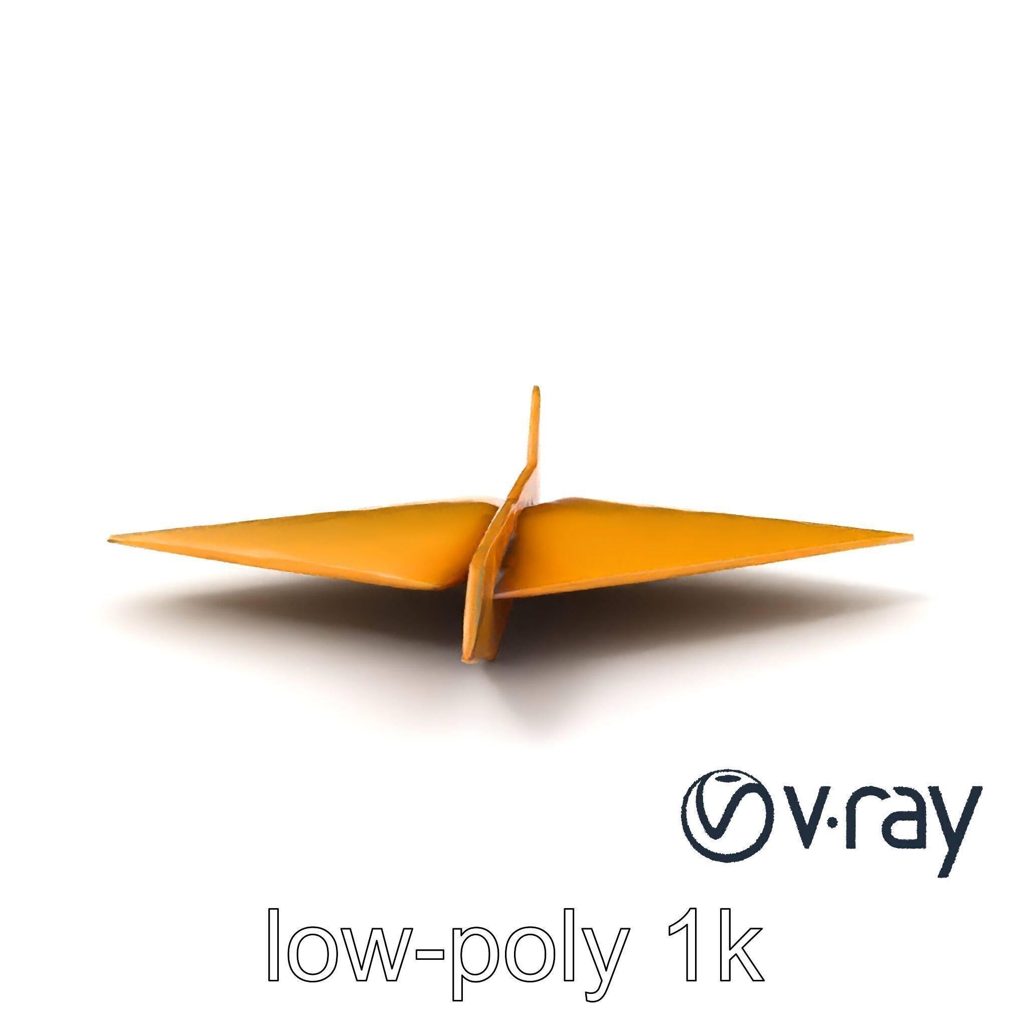 Origami Airplane Sculpture model pack Low-poly 3D model_2