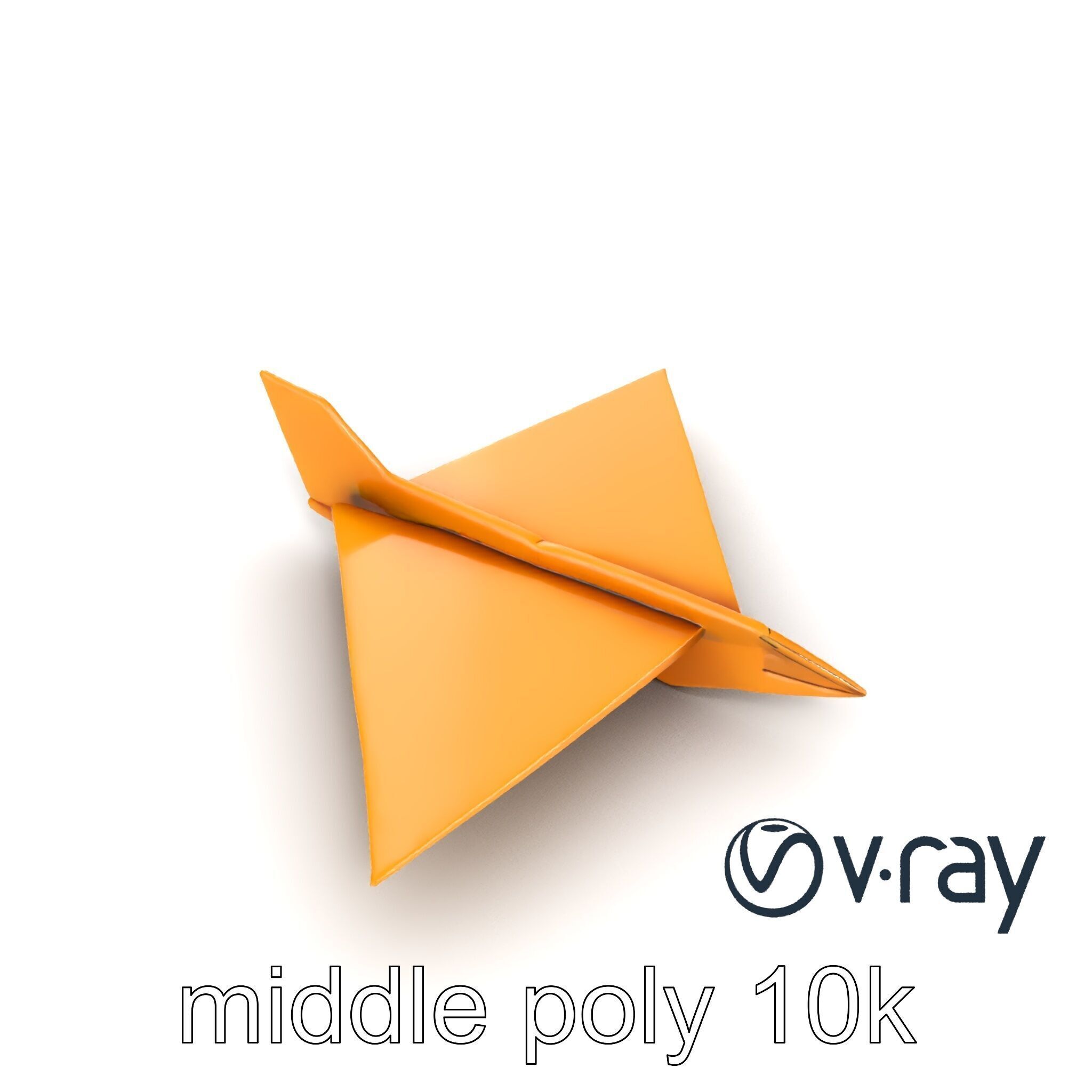 Origami Airplane Sculpture model pack Low-poly 3D model_20