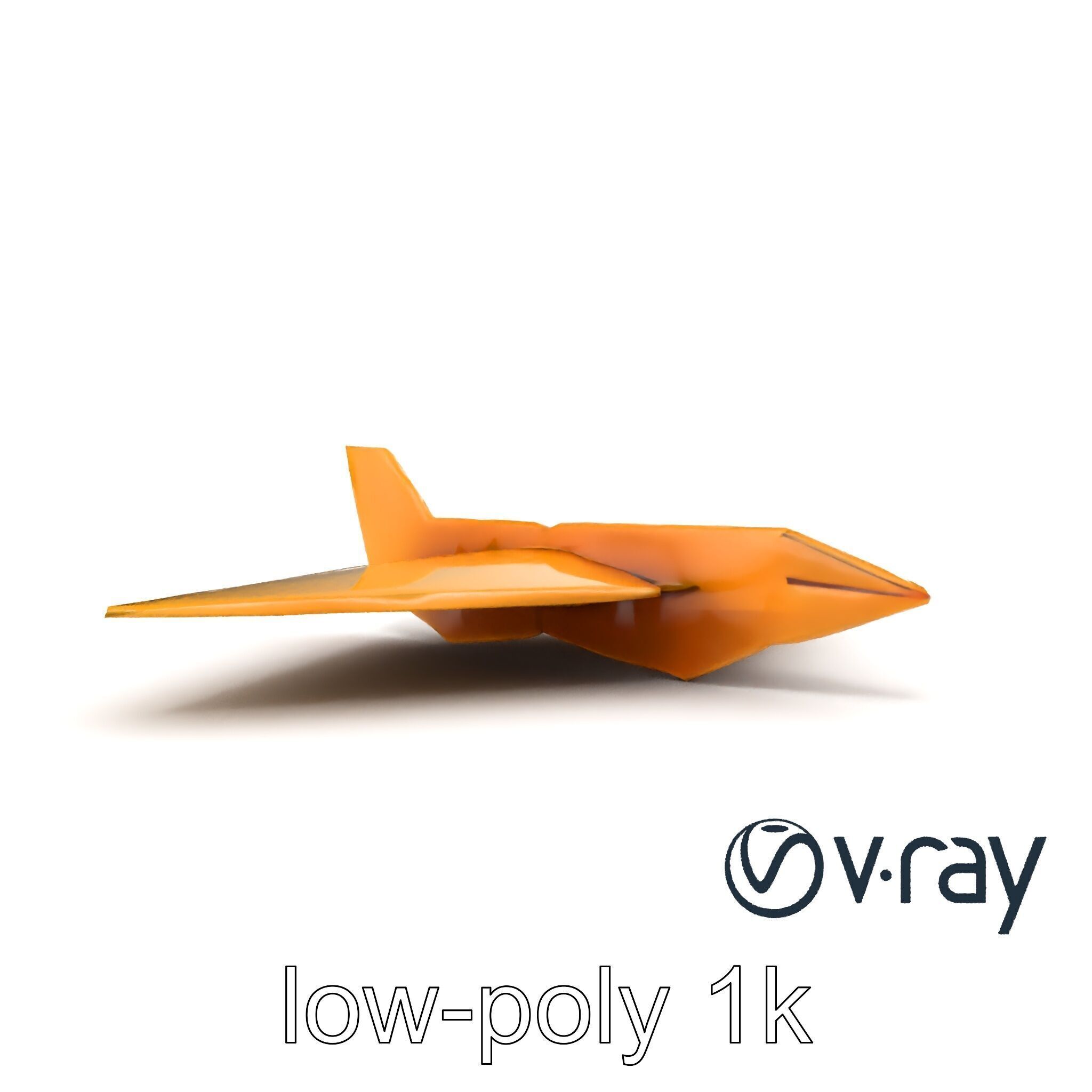Origami Airplane Sculpture model pack Low-poly 3D model_16