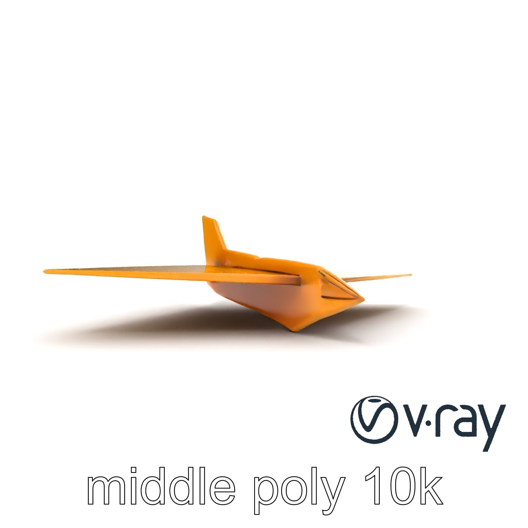 Origami Airplane Sculpture model pack Low-poly 3D model_18