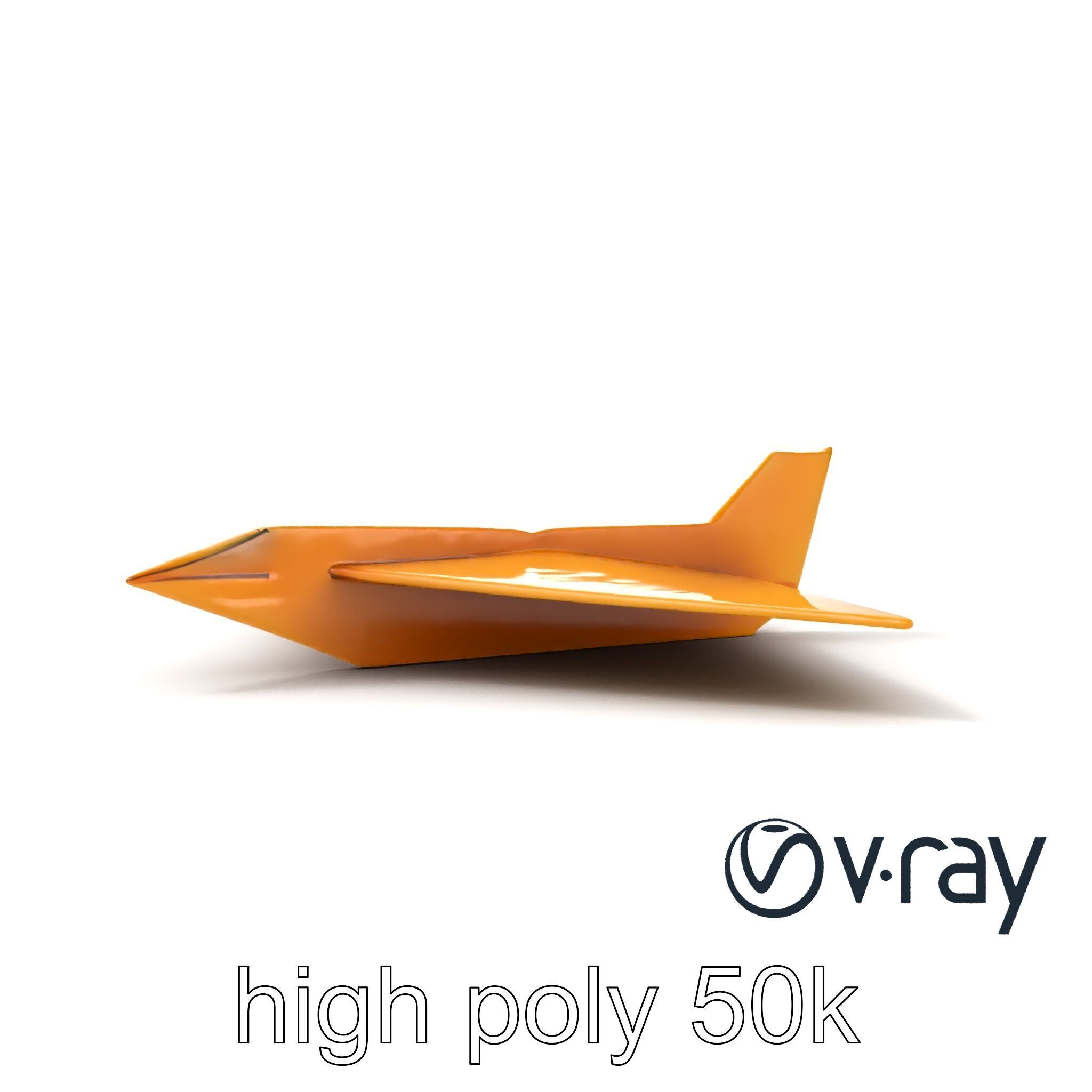 Origami Airplane Sculpture model pack Low-poly 3D model_28