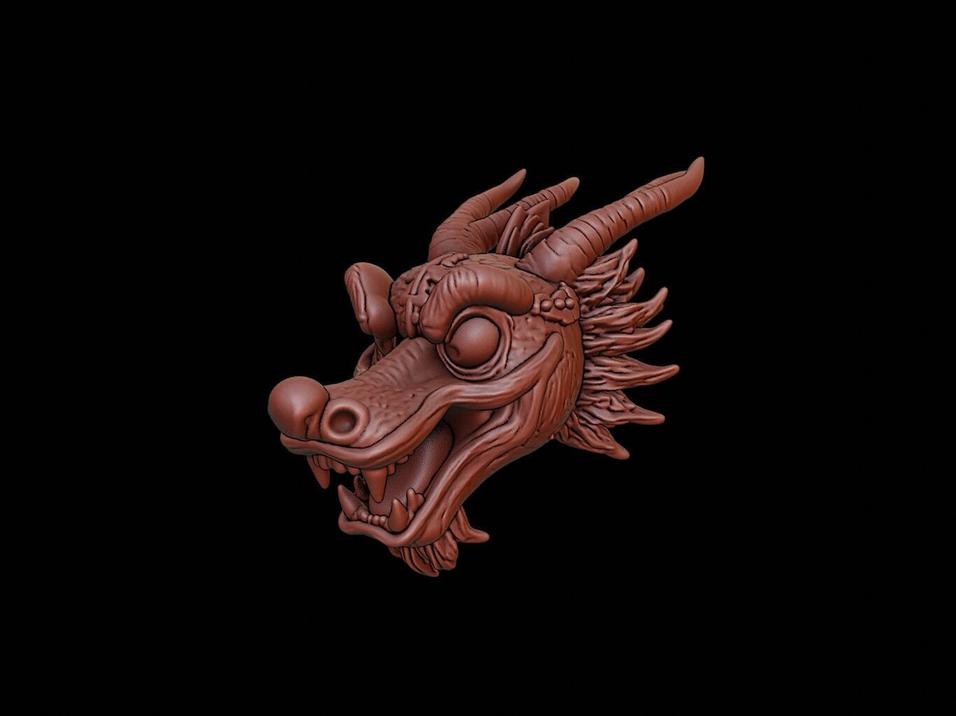 Dragon Mask 3d Printing 3D print model_2