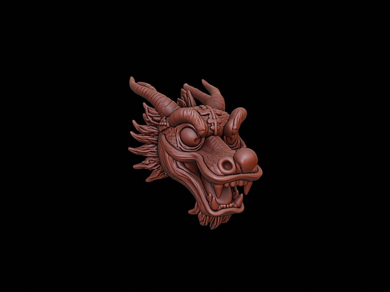 Dragon Mask 3d Printing 3D print model_1