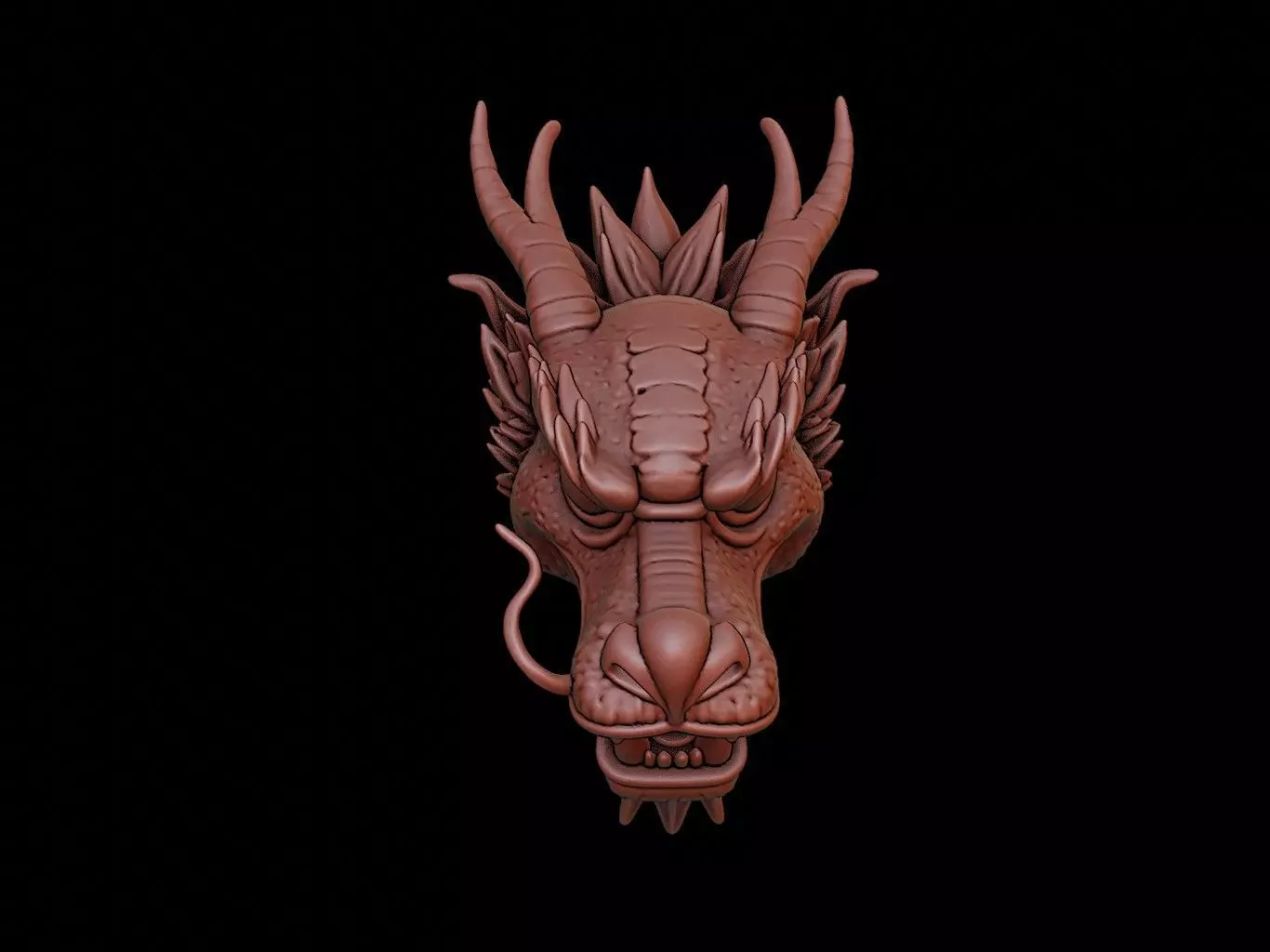 Dragon Mask 3d Printing 3D print model