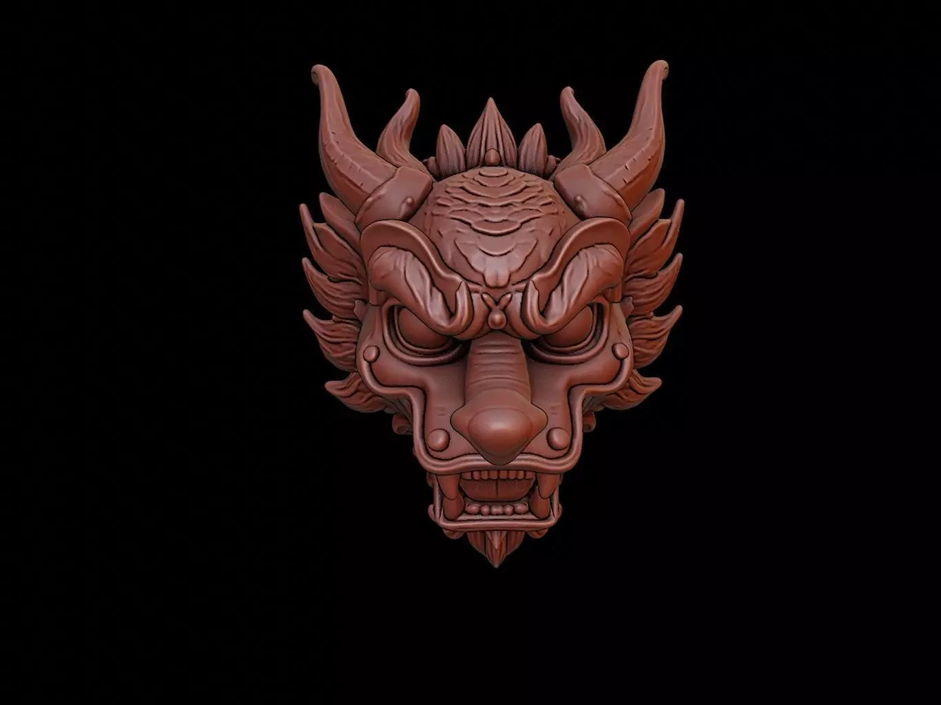 Dragon Mask 3d Printing 3D print model_0