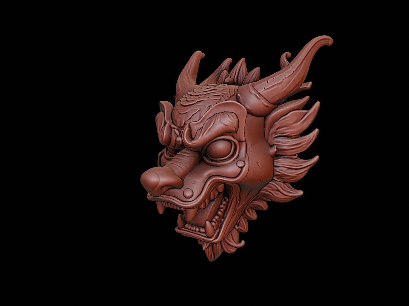Dragon Mask 3d Printing 3D print model_2