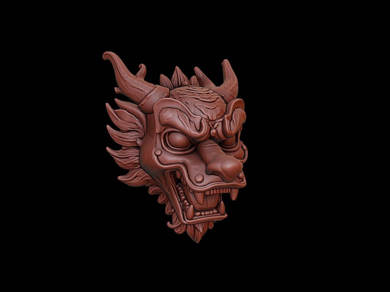Dragon Mask 3d Printing 3D print model_1