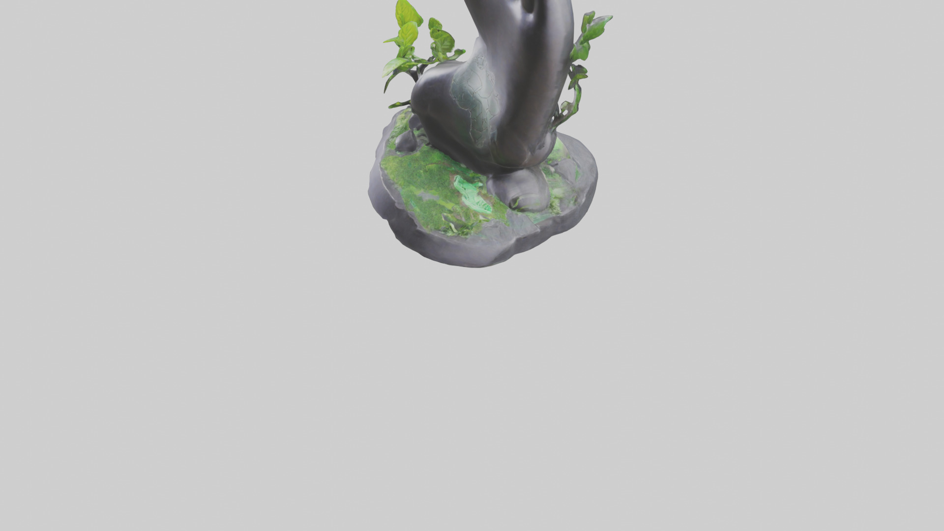 Carbon Footprint Reduction Statue model Low-poly 3D model_5