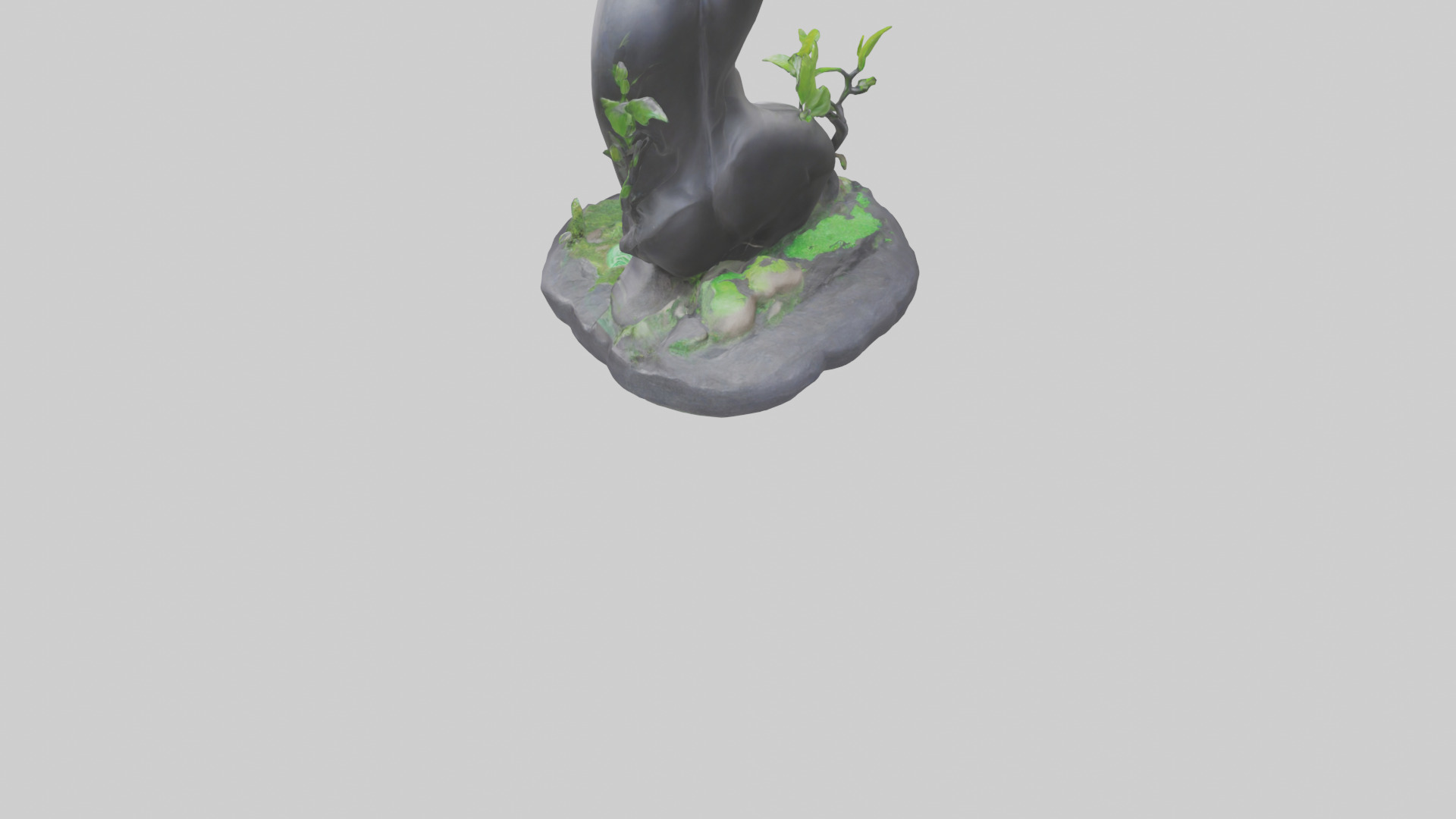 Carbon Footprint Reduction Statue model Low-poly 3D model_3