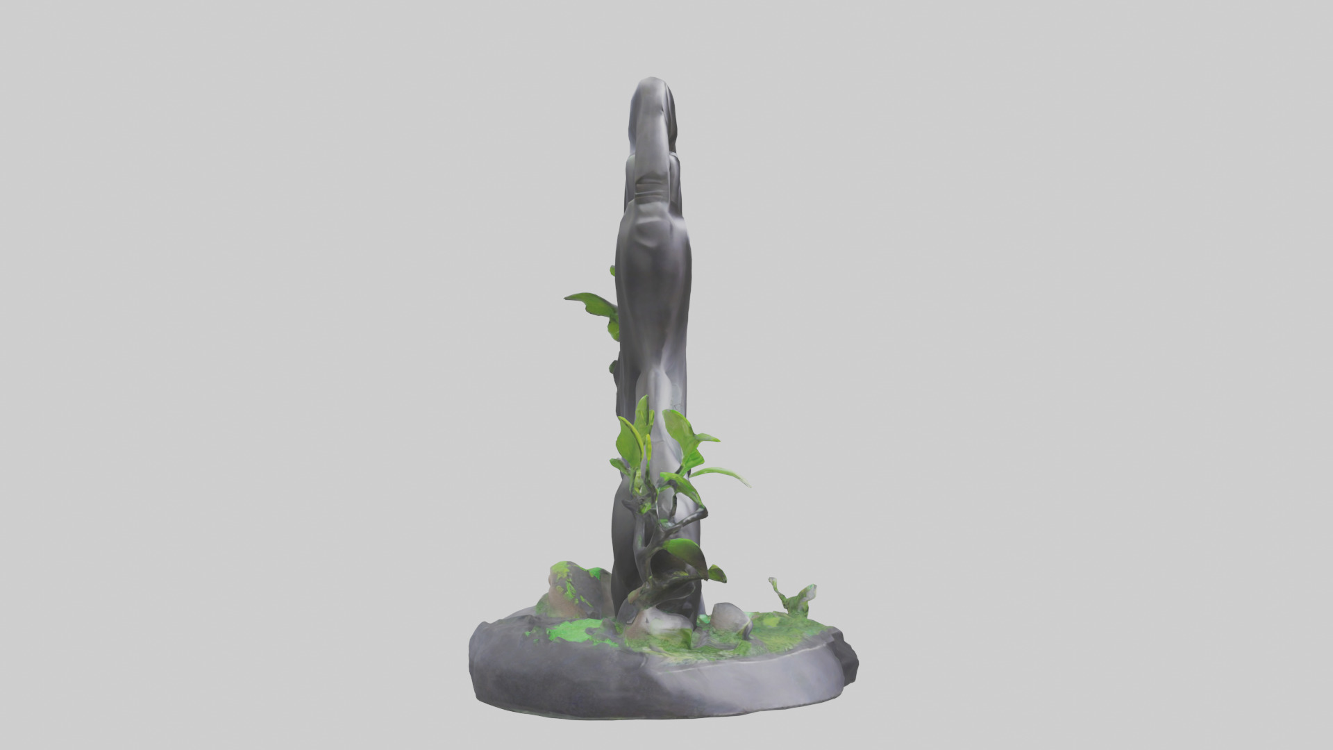 Carbon Footprint Reduction Statue model Low-poly 3D model_23