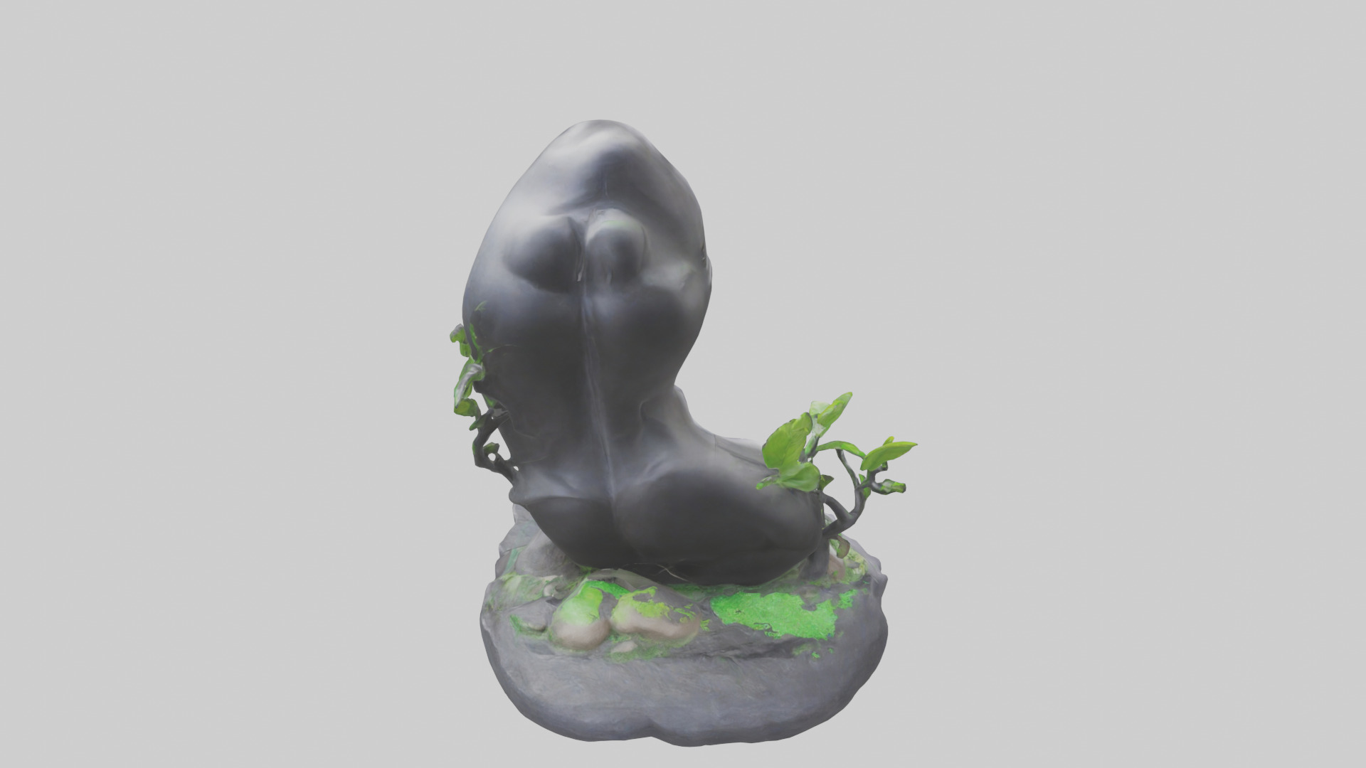 Carbon Footprint Reduction Statue model Low-poly 3D model_25