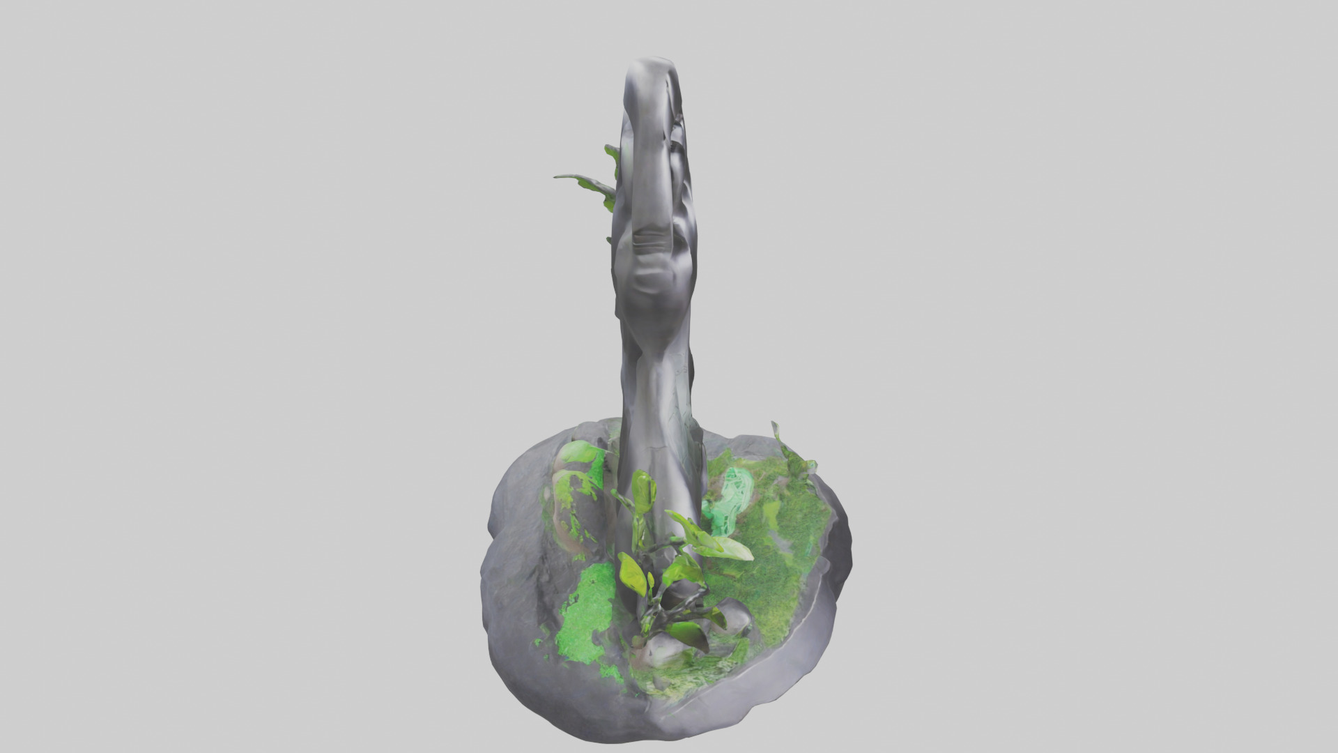 Carbon Footprint Reduction Statue model Low-poly 3D model_28
