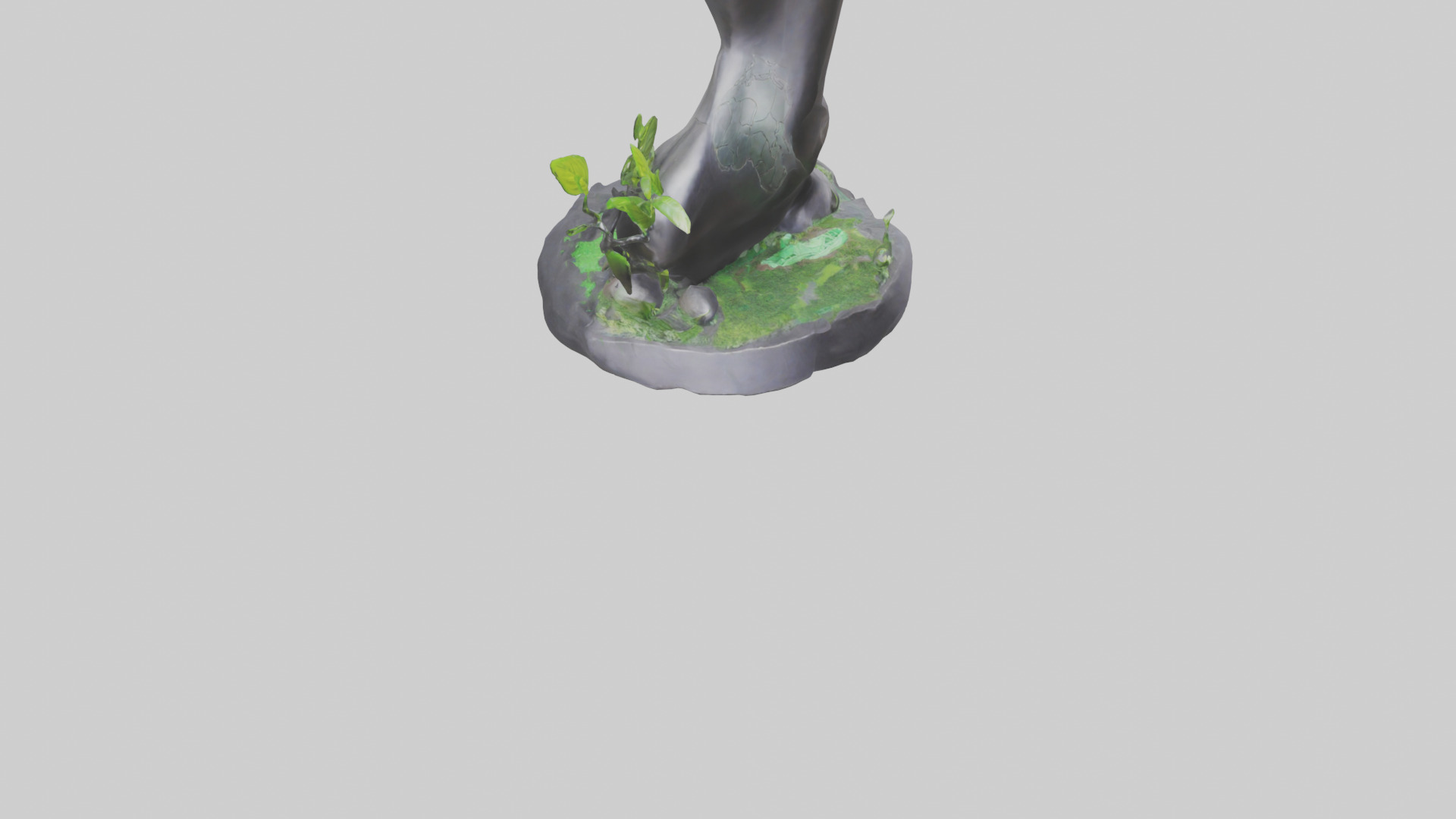 Carbon Footprint Reduction Statue model Low-poly 3D model_6